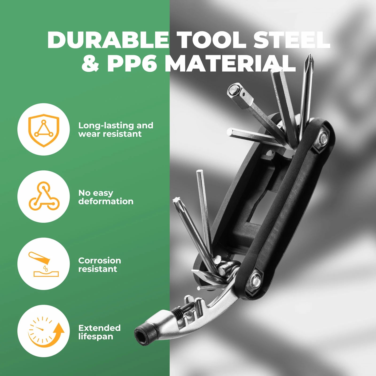 ROCKBROS 12-in-1 Bike Multi Tool Portable Repair kit