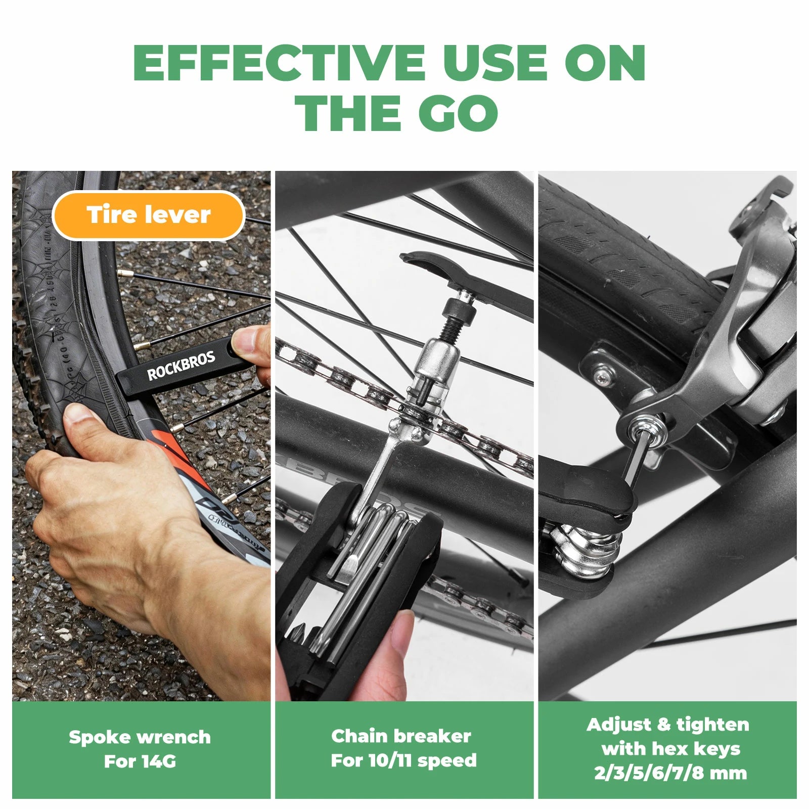 ROCKBROS 12-in-1 Bike Multi Tool Portable Repair kit