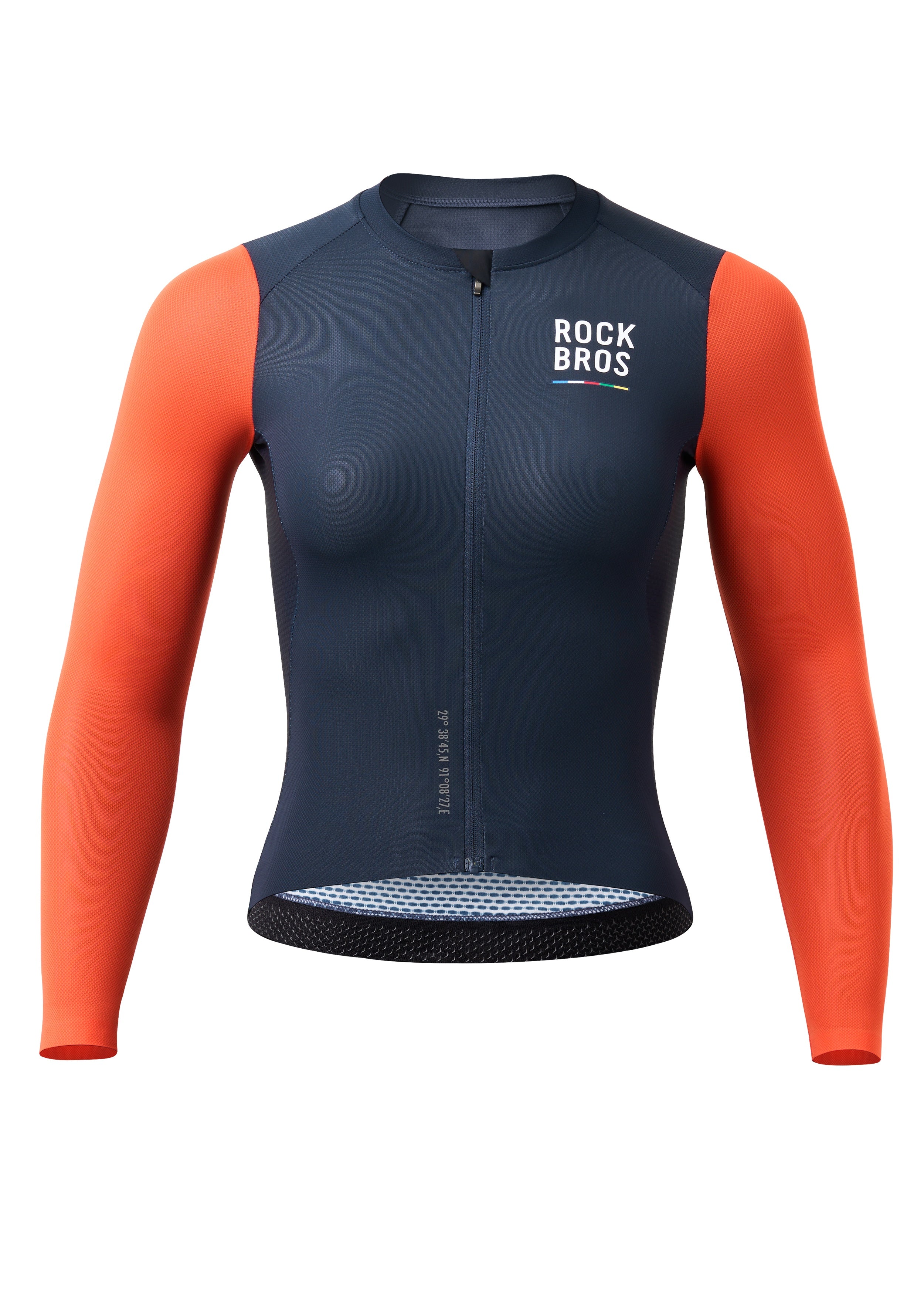 ROCKBROS Road-to-Sky Women's Cycling Long-Sleeved Jersey #Color_Navy Blue
