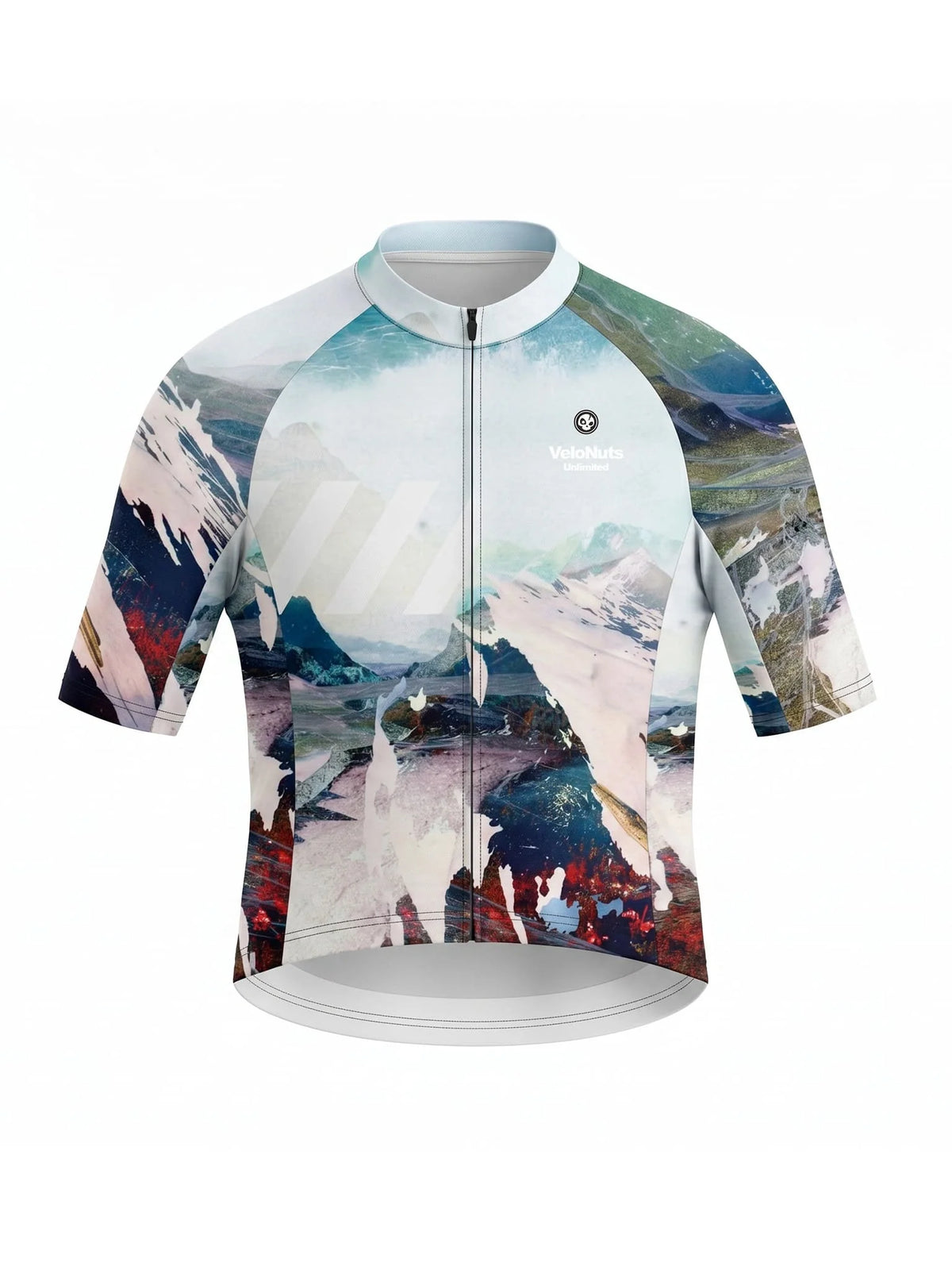 Women's Cycling Jersey Terrain Blocks