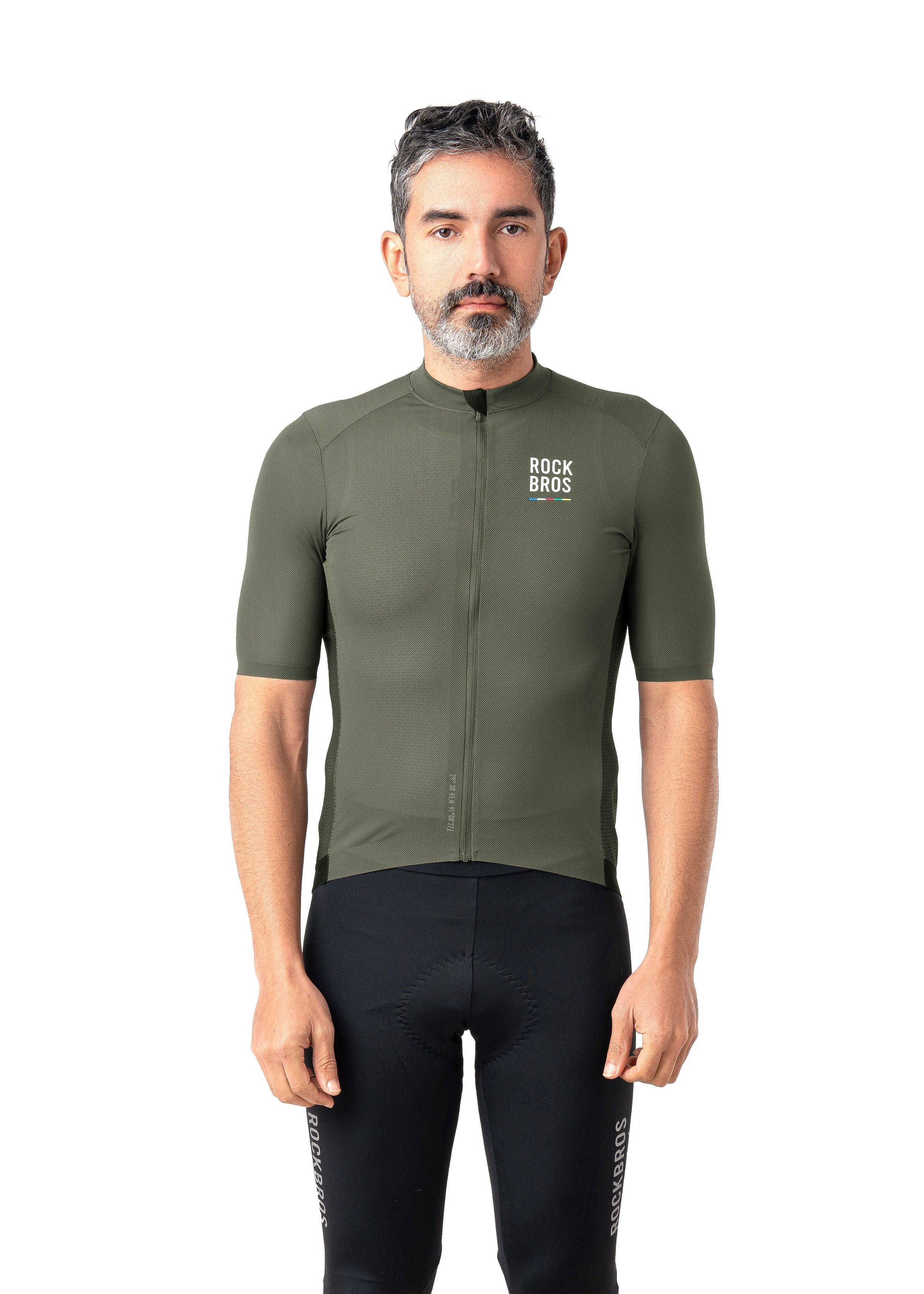 ROCKBROS Road-to-Sky Men's Cycling Short-Sleeved Jersey #Color_Army Green