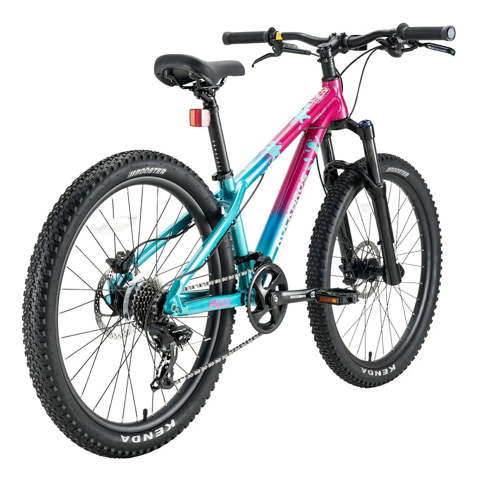24 Inch Kids Mountain Bike with Shimano 8-Speed Gears#color_pink