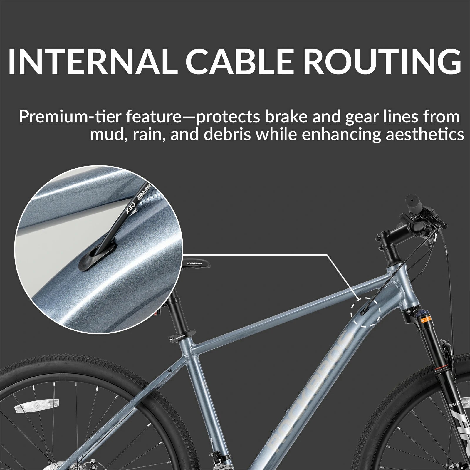 Hydraulic disc brake system on ROCKBROS MT200 mountain bike.