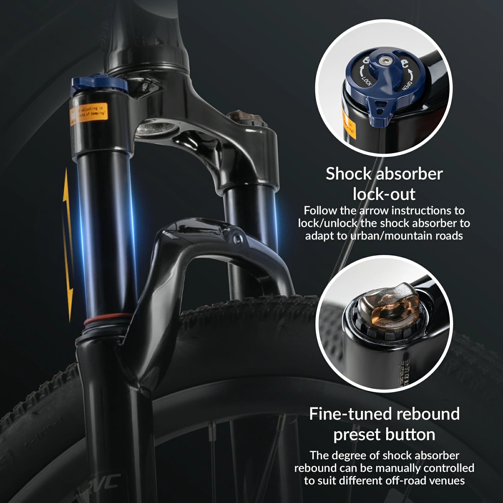 Hydraulic disc brake system on ROCKBROS MT200 mountain bike.