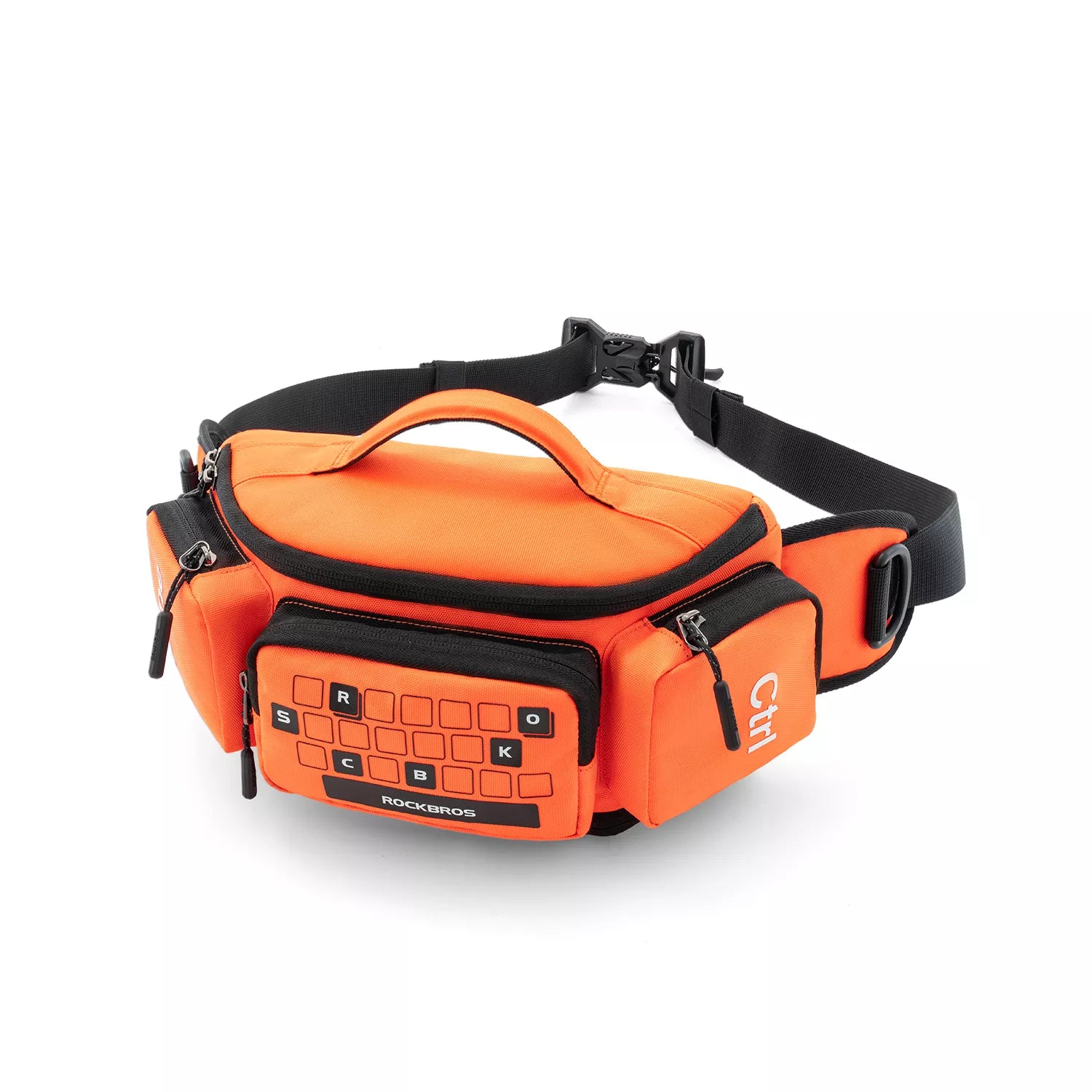 Expandable cycling and motorbike waist bag#Color_Bright Orange