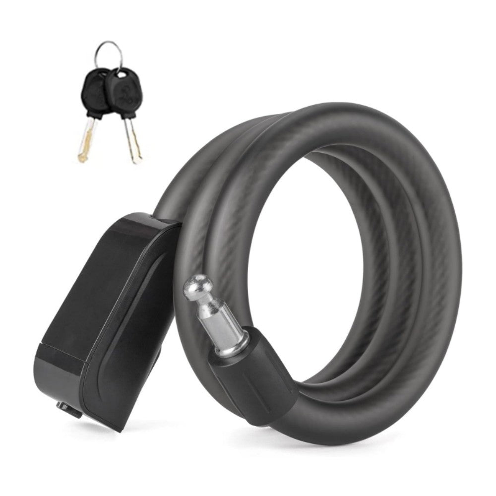 ROCKBROS 4ft Bike Cable Lock - Secure, Lightweight with Mounting Bracket#Color_Charcoal Black