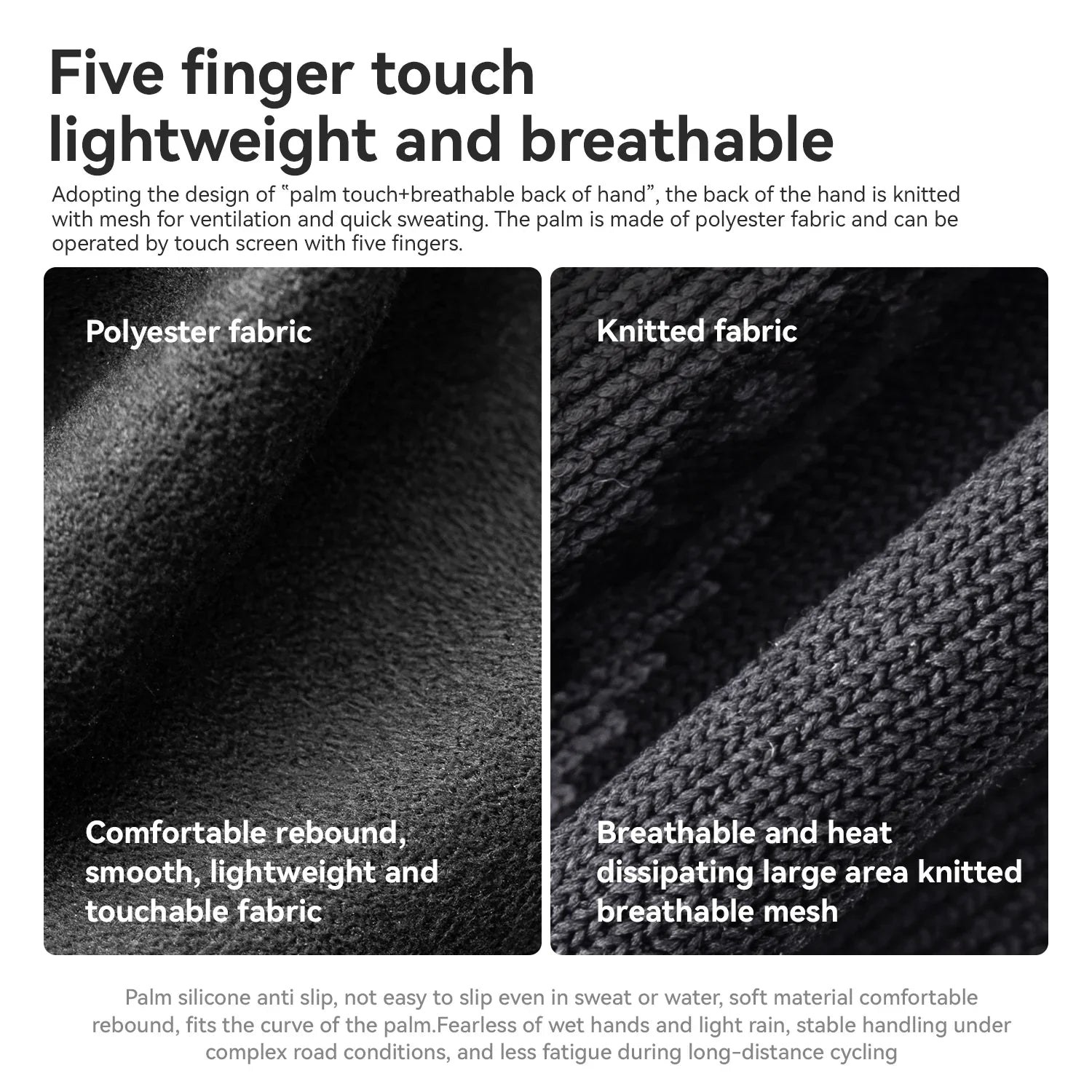 ROCKBROS touchflex all-season cycling gloves