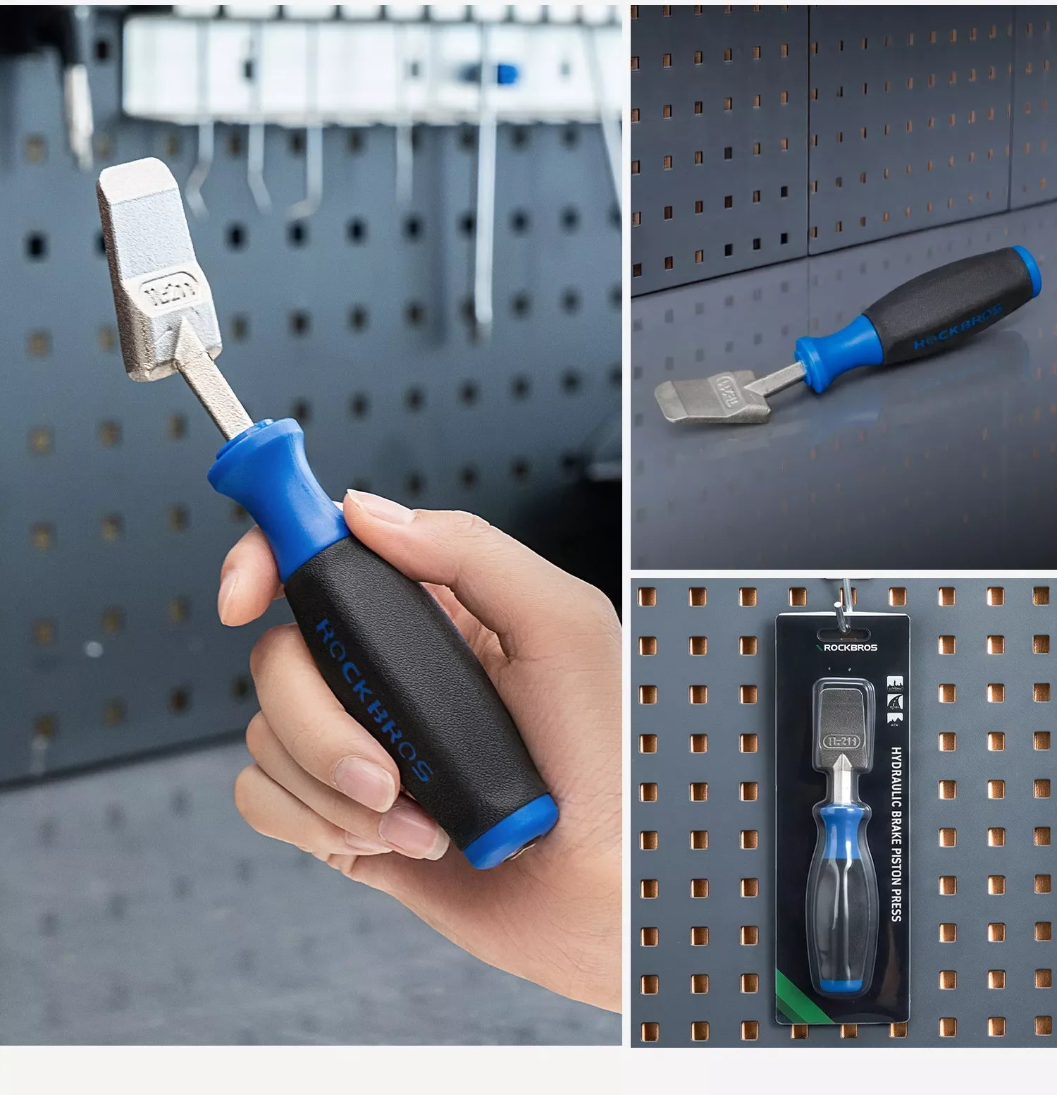 Hydraulic disc brake piston spreader tool detail