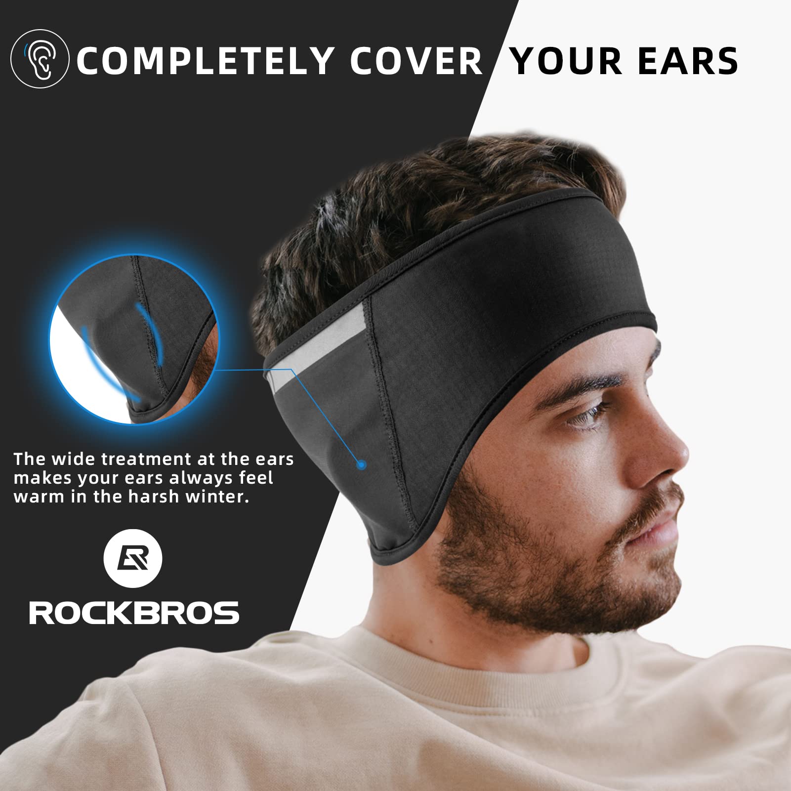 ROCKBROS Winter Sport Headband for Men Women Cycling Ear Warmers