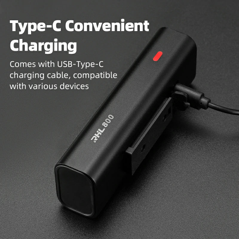 ROCKBROS Bike Light 800 Lumens USB Rechargeable Bike Headlight Super Bright #Type_RHL800