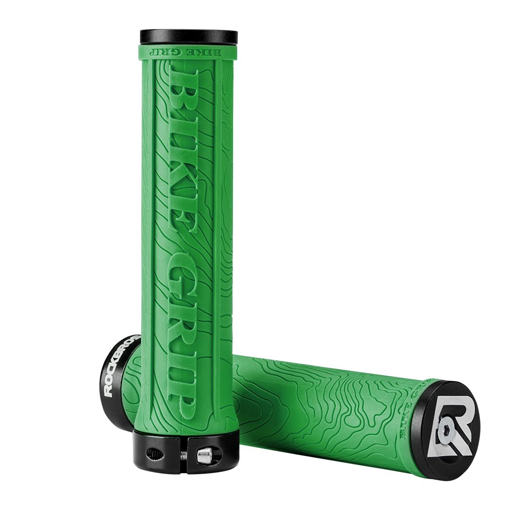 ROCKBROS Mountain Bike Handlebar Grips Double Lock-on Rubber Anti-slip #Color_Green