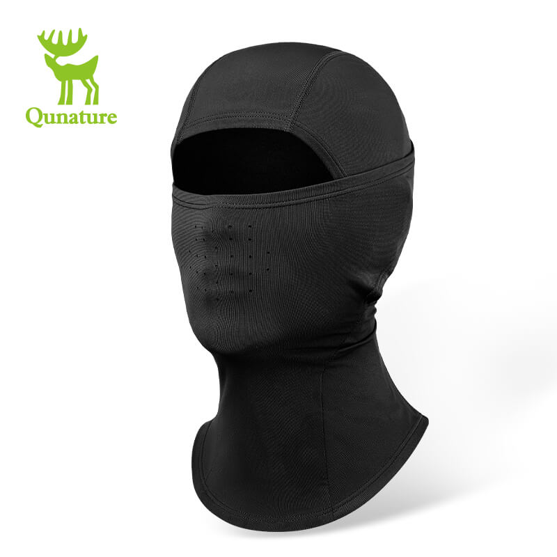 Qunature winter balaclava, windproof neck gaiter, unisex design, ideal for cold weather and outdoor activities #Color_Black