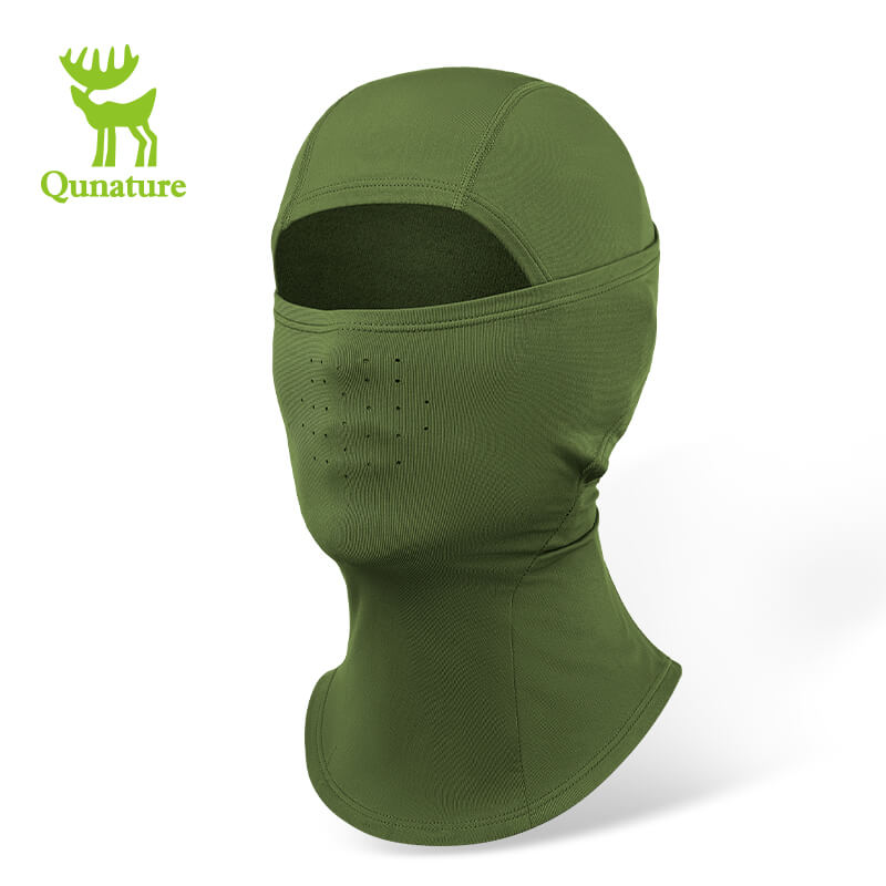 Qunature winter balaclava, windproof neck gaiter, unisex design, ideal for cold weather and outdoor activities #Color_Army Green