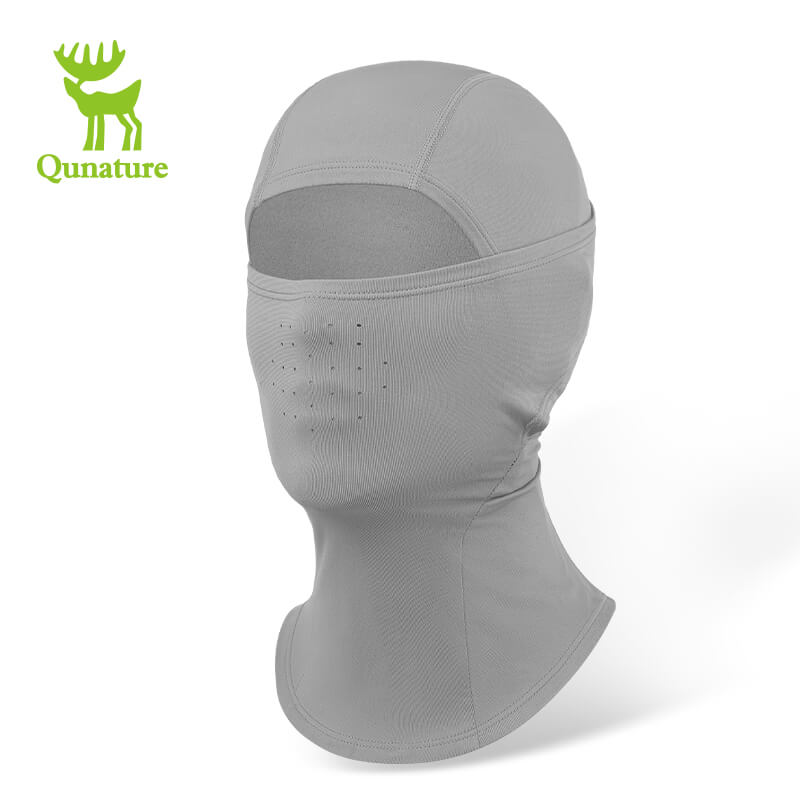 Qunature winter balaclava, windproof neck gaiter, unisex design, ideal for cold weather and outdoor activities #Color_Gray