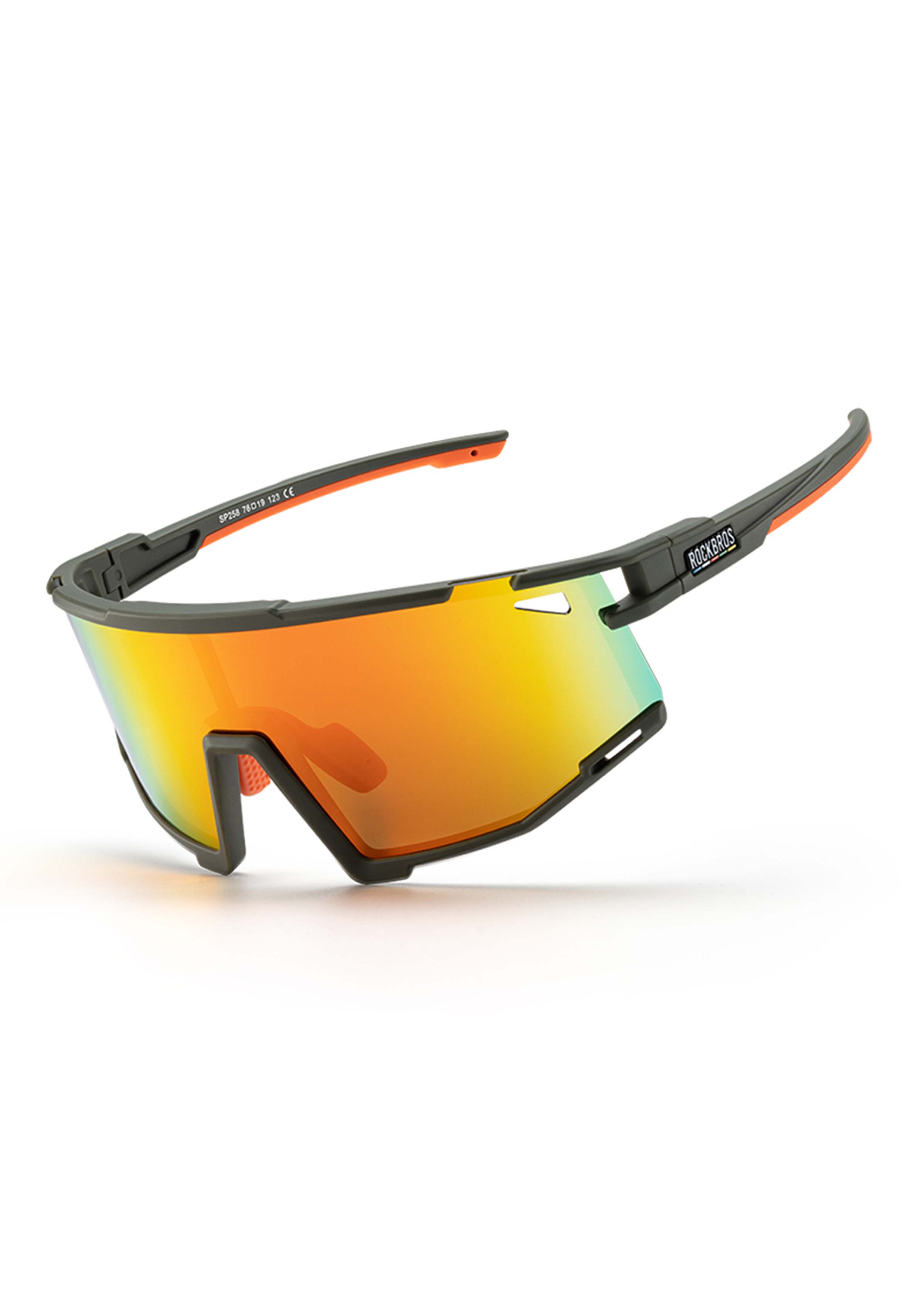 ROCKBROS Road-to-Sky Cycling Glasses - Polarized/Color Changing #Color_Polarized Orange Red