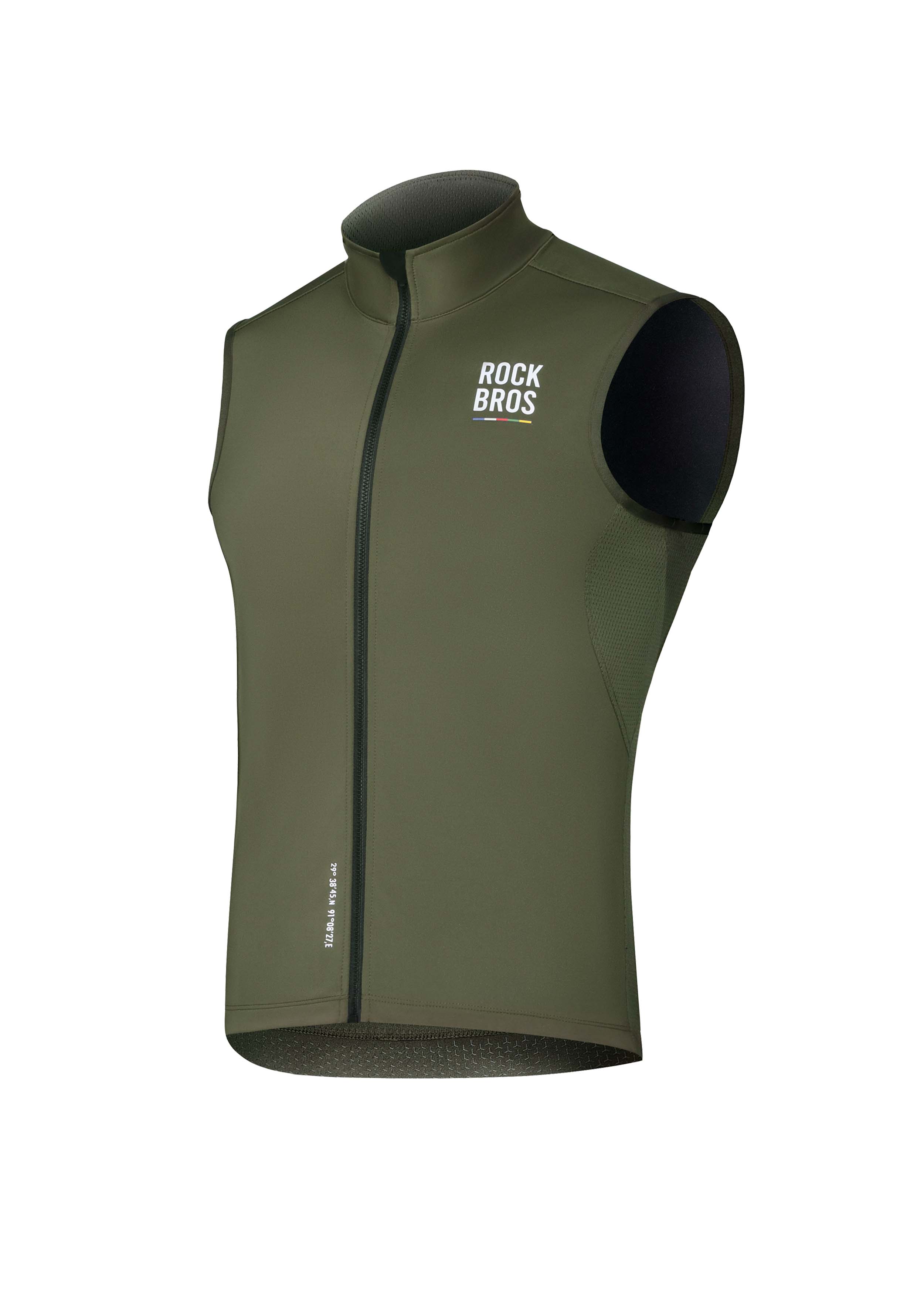 ROCKBROS Road-to-Sky Wind Proof Warm Vest #Color_Army Green