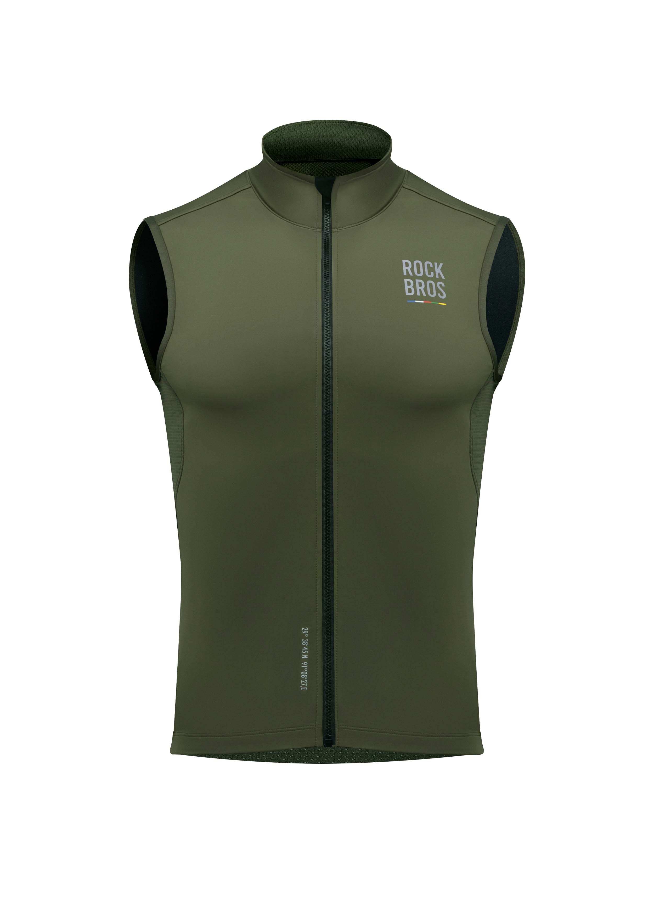 ROCKBROS Road-to-Sky Wind Proof Warm Vest #Color_Army Green