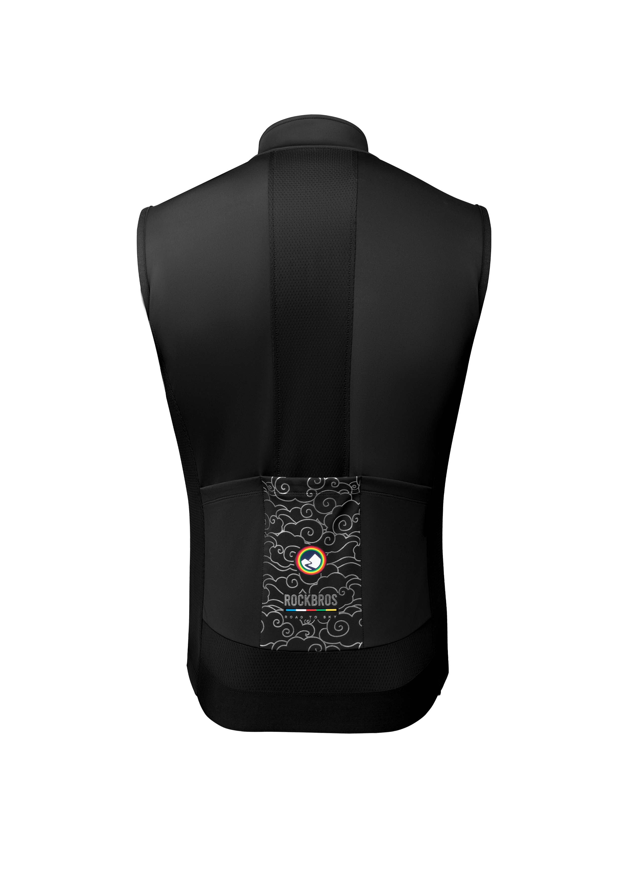 ROCKBROS Road-to-Sky Wind Proof Warm Vest #Color_Black