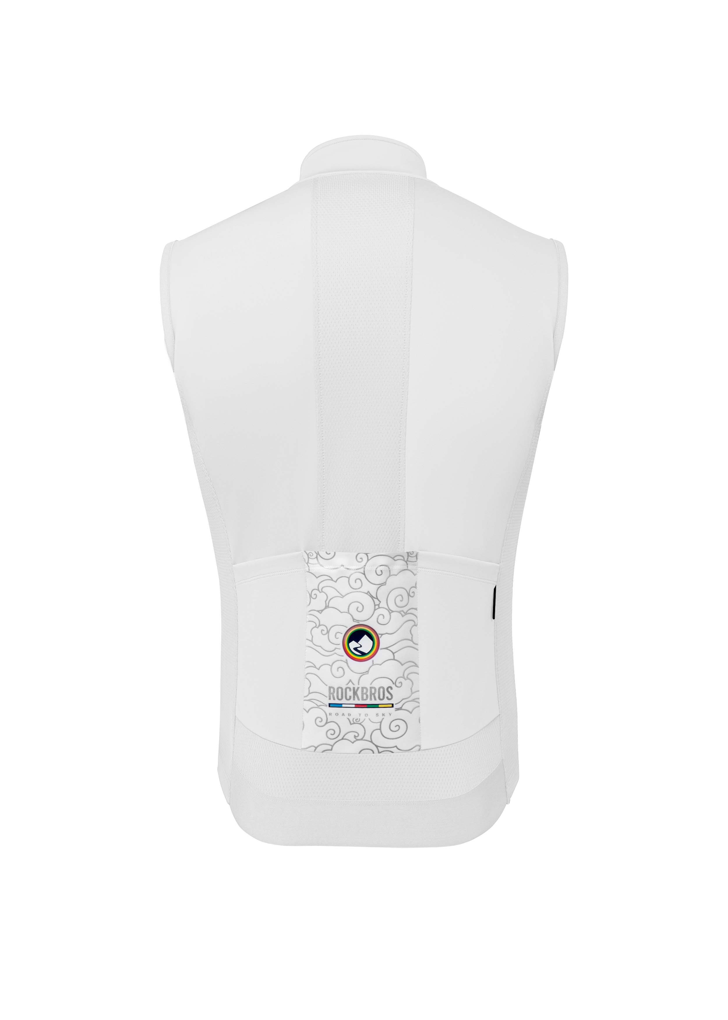 ROCKBROS Road-to-Sky Wind Proof Warm Vest #Color_White