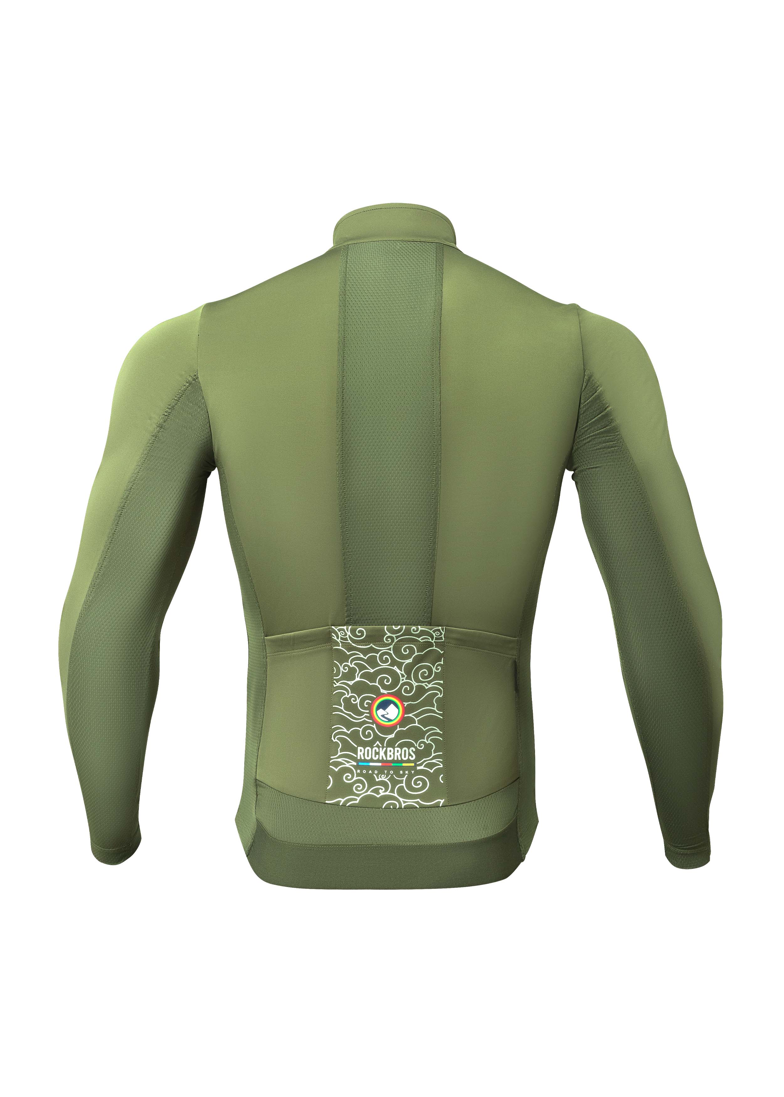 ROCKBROS Road-to-Sky Windproof Warm Jacket #Color_Army Green