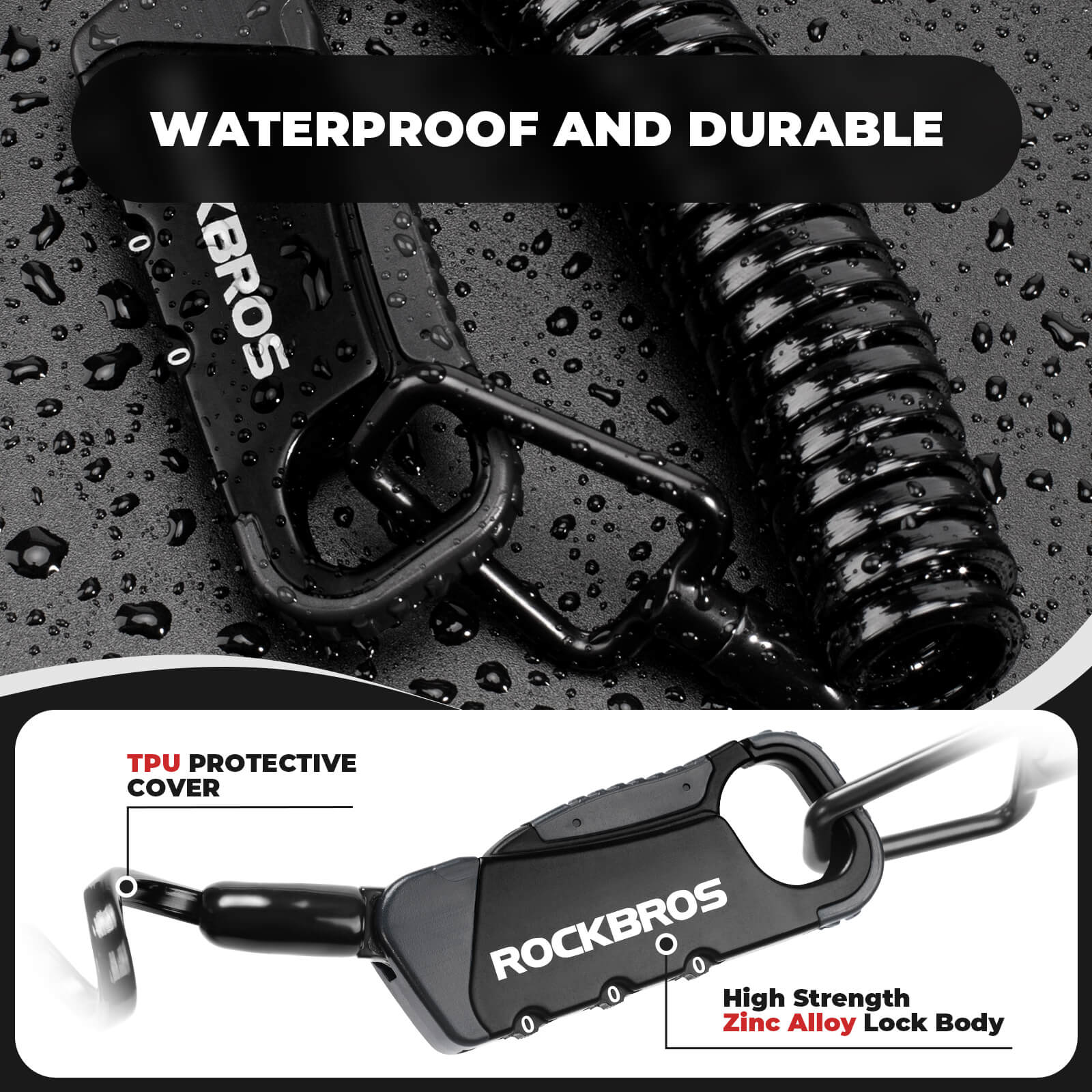 ROCKBROS Bike Helmet Lock – Lightweight Security for Riders! 