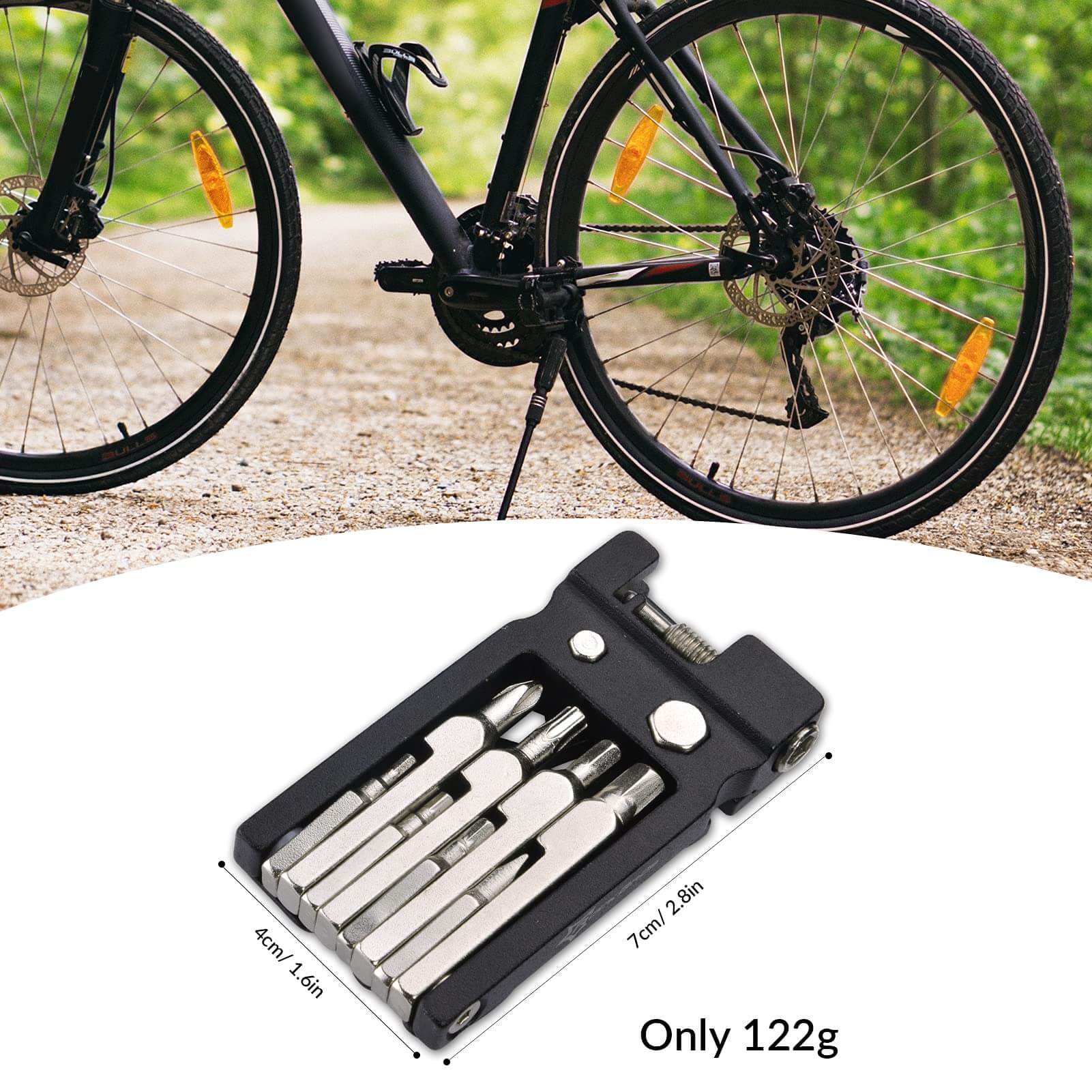 ROCKBROS 20-in-1 Bike Multi-Tool Foldable Stainless Steel Repair Set