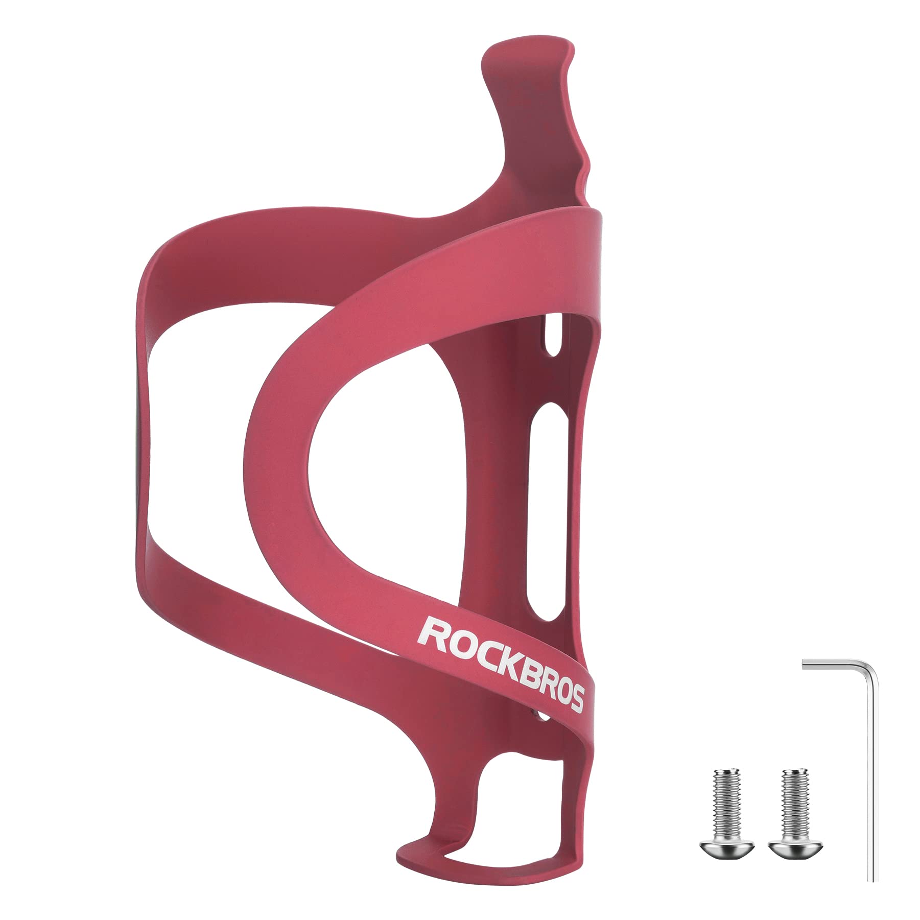 ROCKBROS Aluminum Alloy Lightweight Drinking Bottle Cage for MTB Road Bike #Color_Red