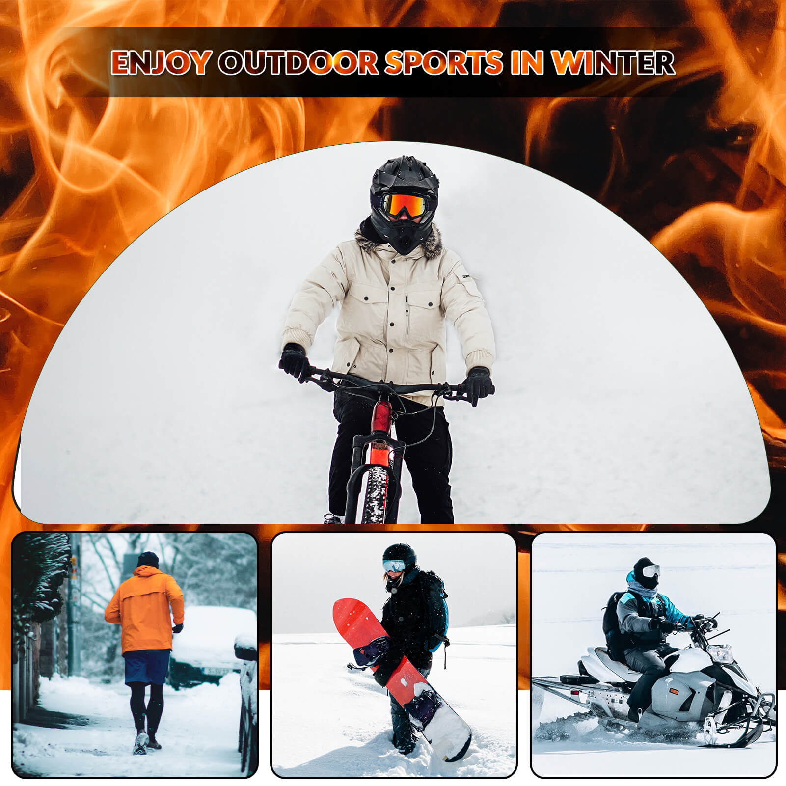 ROCKBROS breathable balaclava half-face mask, ideal for outdoor sports and cycling