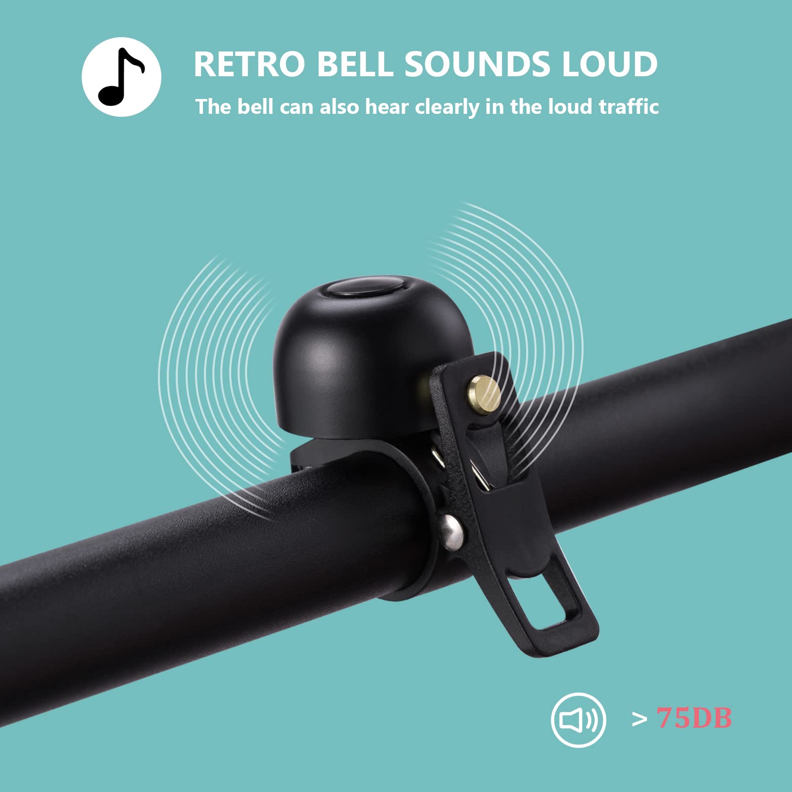 ROCKBROS Bicycle Bell, Bicycle Horn Bell Vintage Classic Bell Sound Horn
