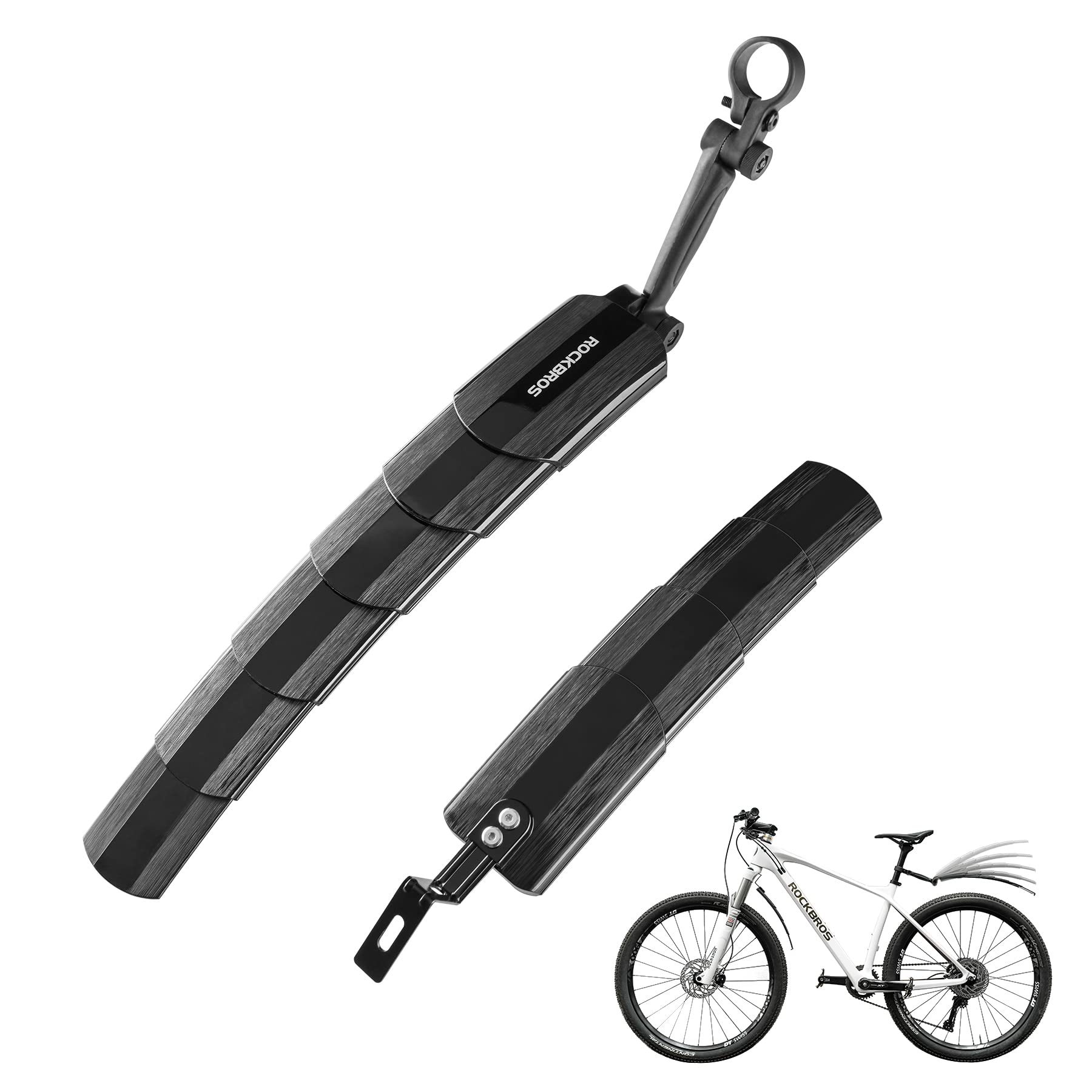 ROCKBROS Bicycle Fenders Adjustable and Retractable Bicycle Mudguard Set