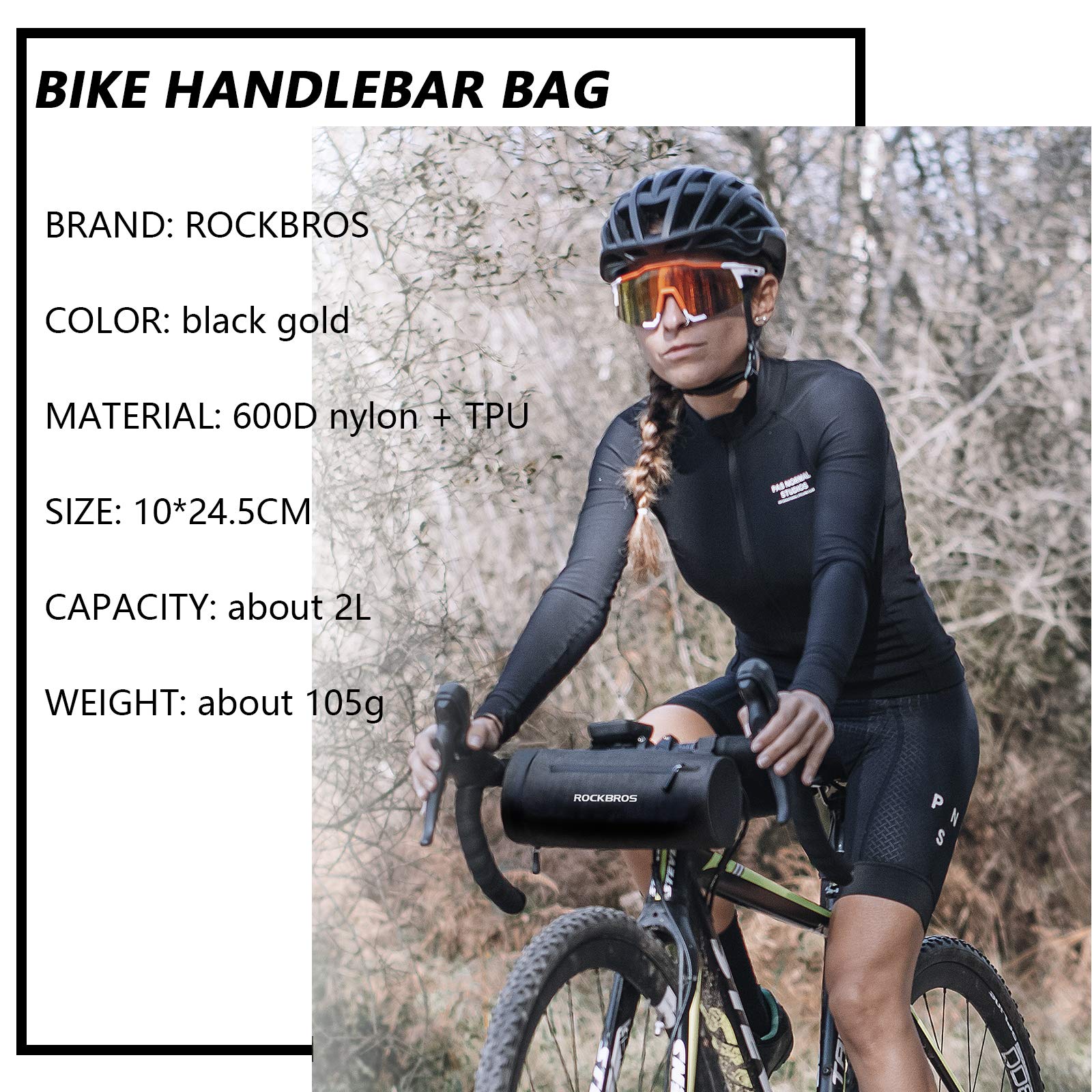 ROCKBROS Bicycle Handlebar Bag Pouch Tool Kits with Strap Front Pack