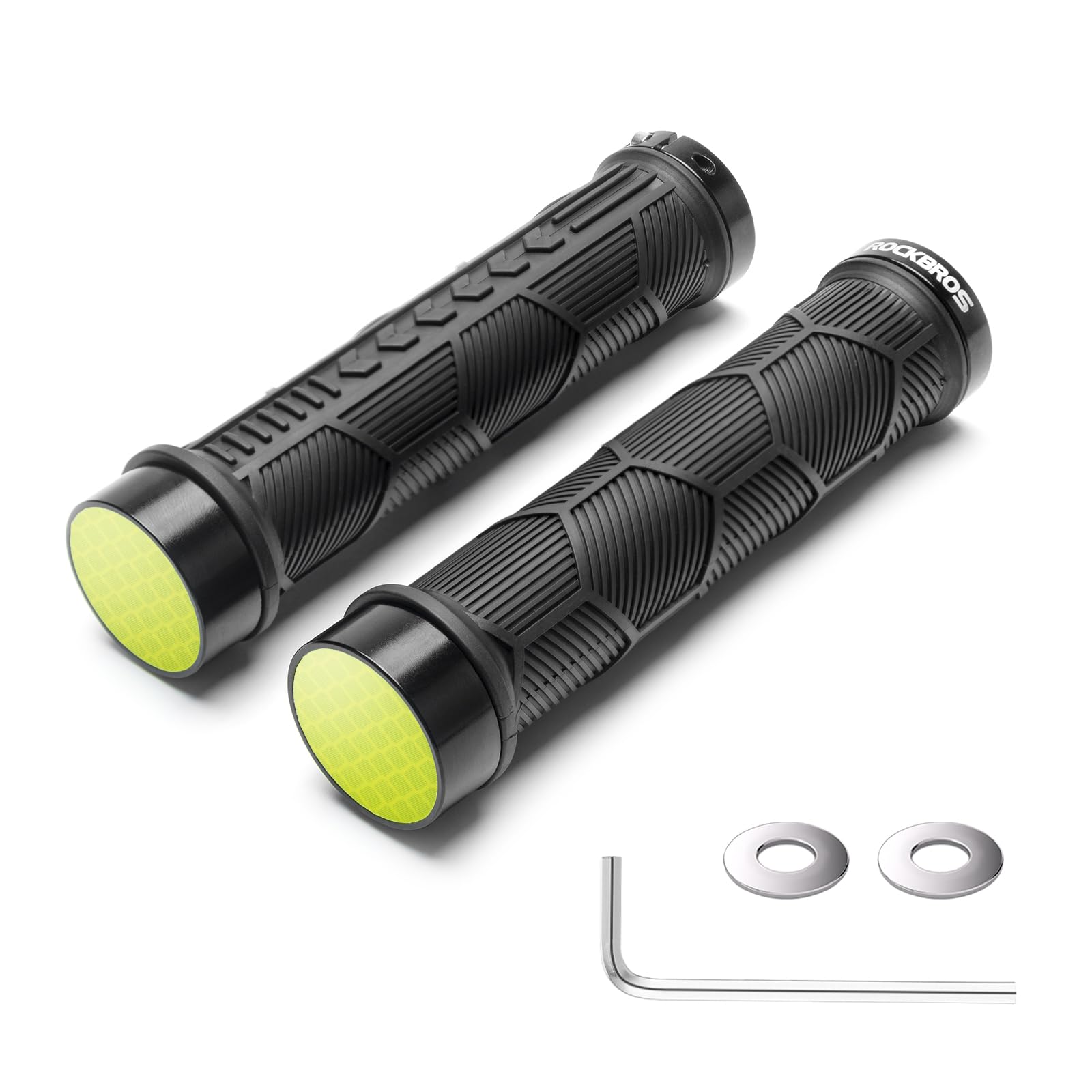 ROCKBROS Bicycle Handlebar Grips Non-slip Rubber Handlebar Grips #Color_Black