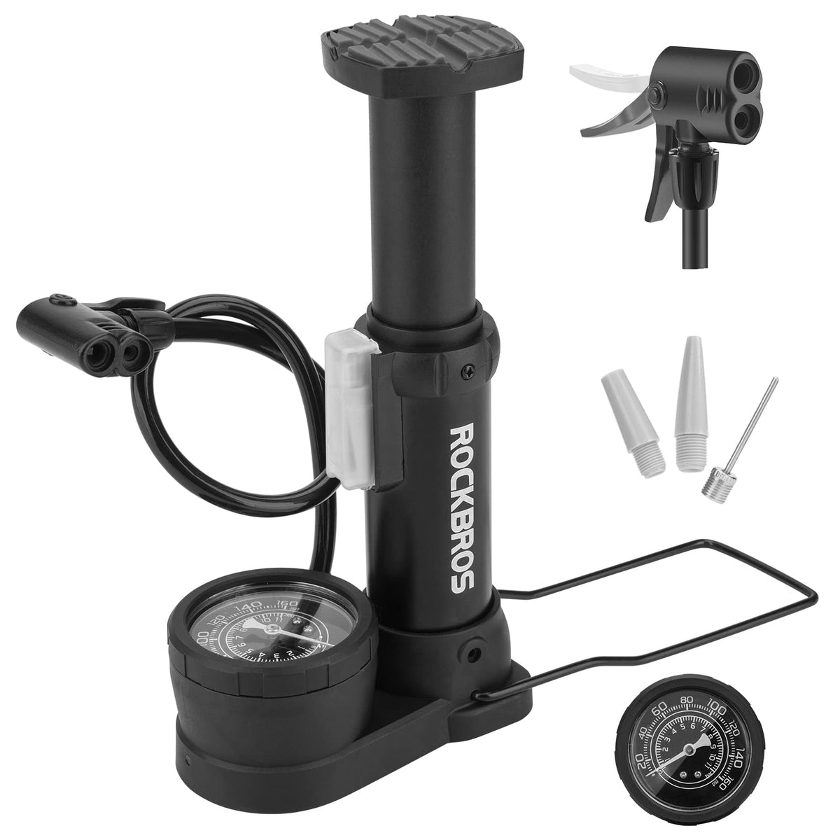 Bicycle Pumps Mini Foot Pump ROCKBROS Bicycle Pump Mini Foot Pumps