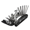 ROCKBROS Bicycle Repair Tool Bike Pocket Multi Function Folding Tool 16 in 1 Black