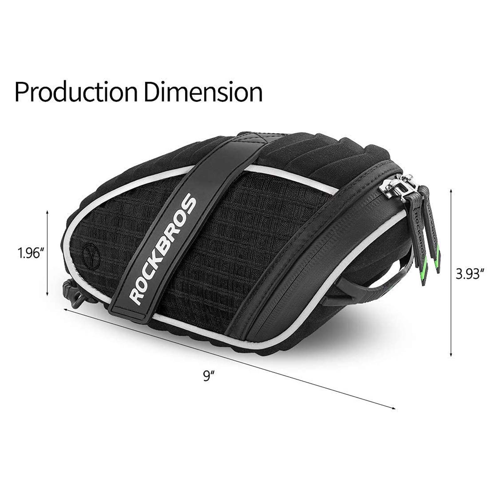 ROCKBROS Bicycle Saddle Bag Under Seat 3D Shell Cycling Seat Pack #Size_Red+tool