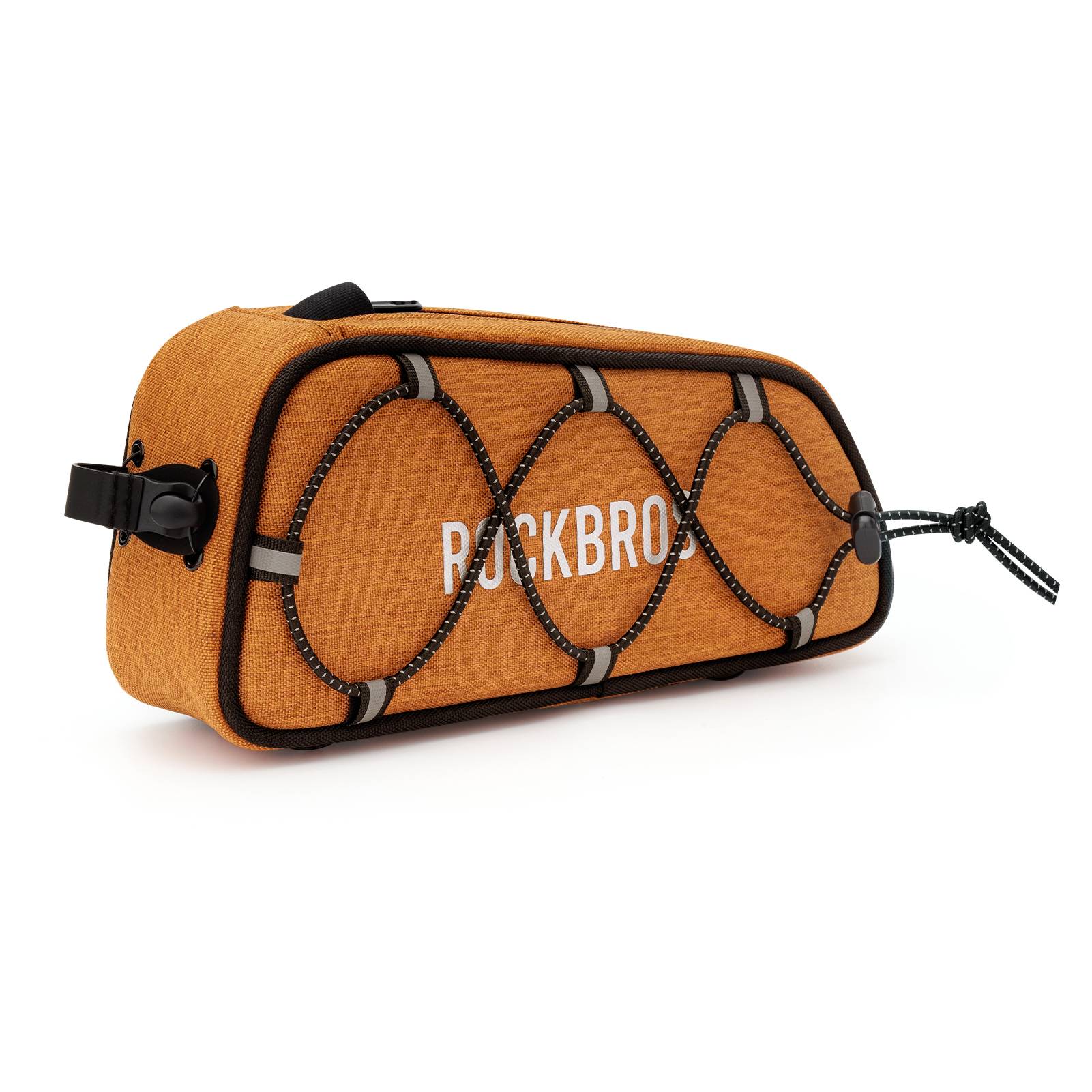 ROCKBROS Bicycle Top Tube Bag Frame Bag 0.7L Reflective Bicycle Bag #Color_Orange