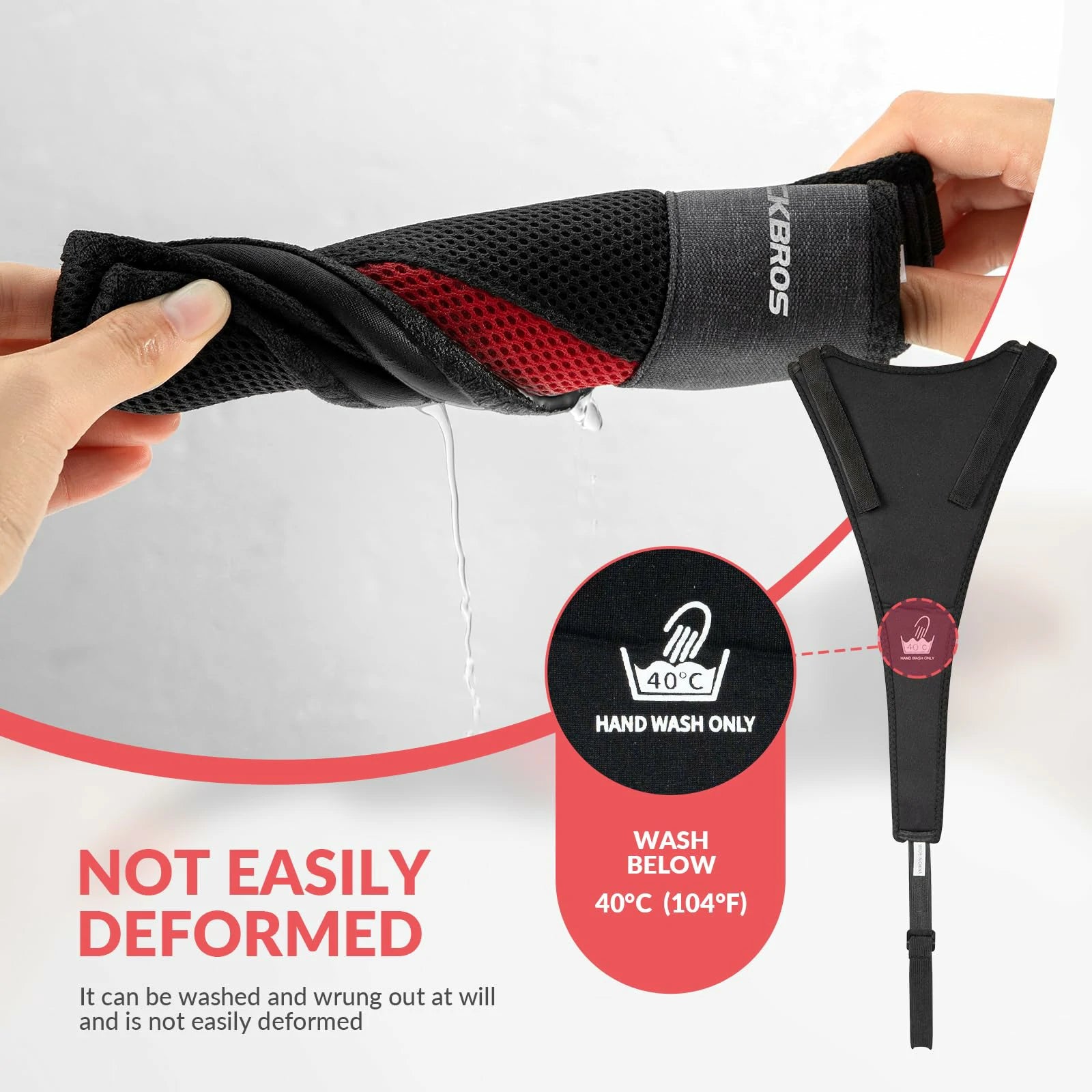 rockbros dual-layer sweat guard stretched between handlebar and seat-post on indoor road bike #Style_Type B