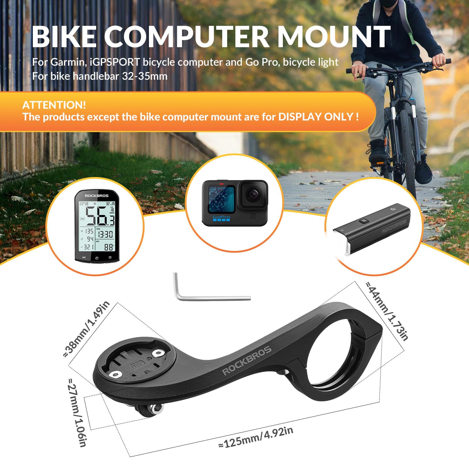 ROCKBROS Bike Computer Mount GPS Mount