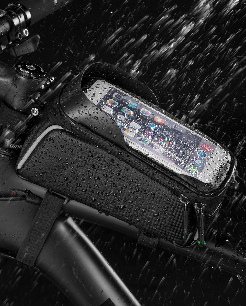 ROCKBROS Bike Frame Bag with Phone Holder Waterproof Touch Screen Pouch