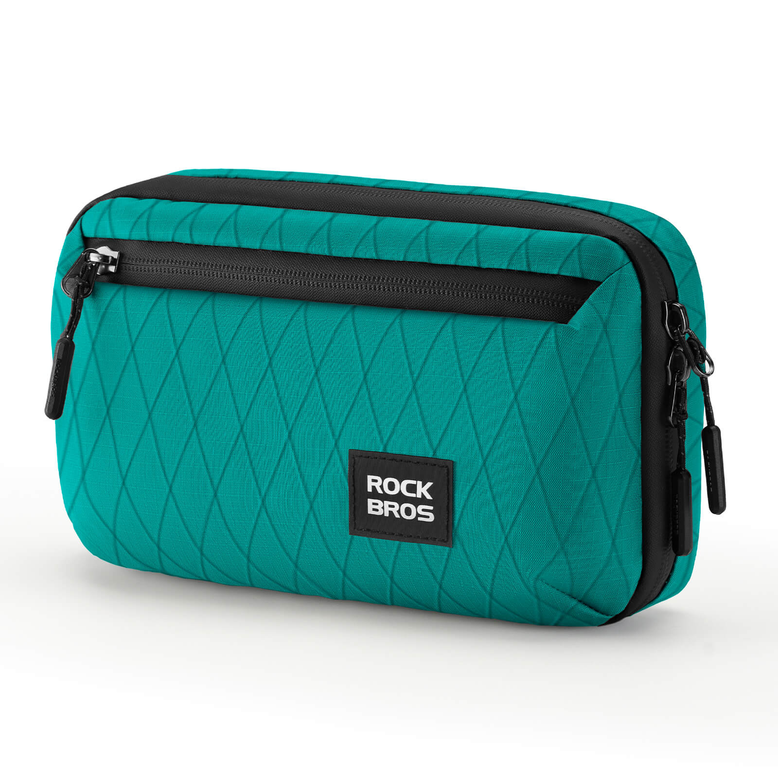 ROCKBROS bike handlebar bag, versatile crossbody bag, 2.1L capacity, durable and practical for cycling. #Color_Turquoise