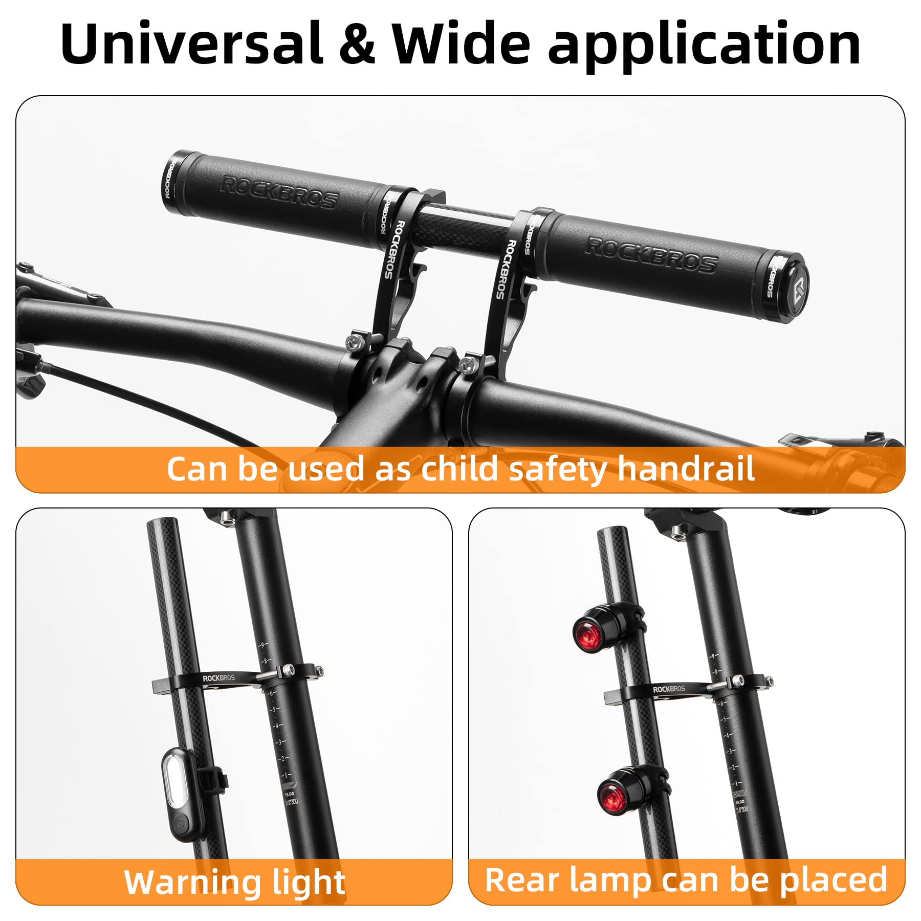 ROCKBROS Bike Handlebar Extender Lightweight Bike Double Bar Clamp