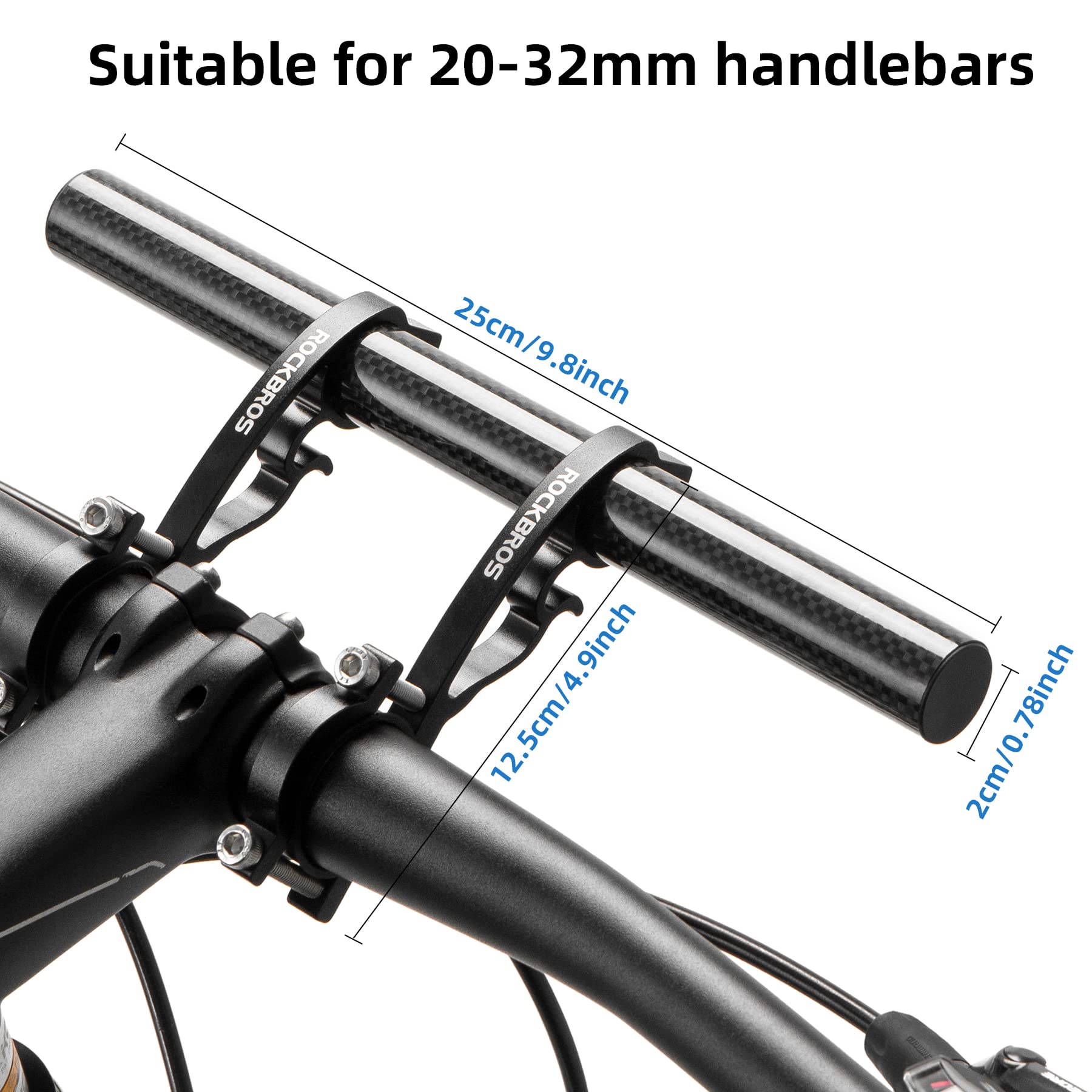 ROCKBROS Bike Handlebar Extender Lightweight Bike Double Bar Clamp