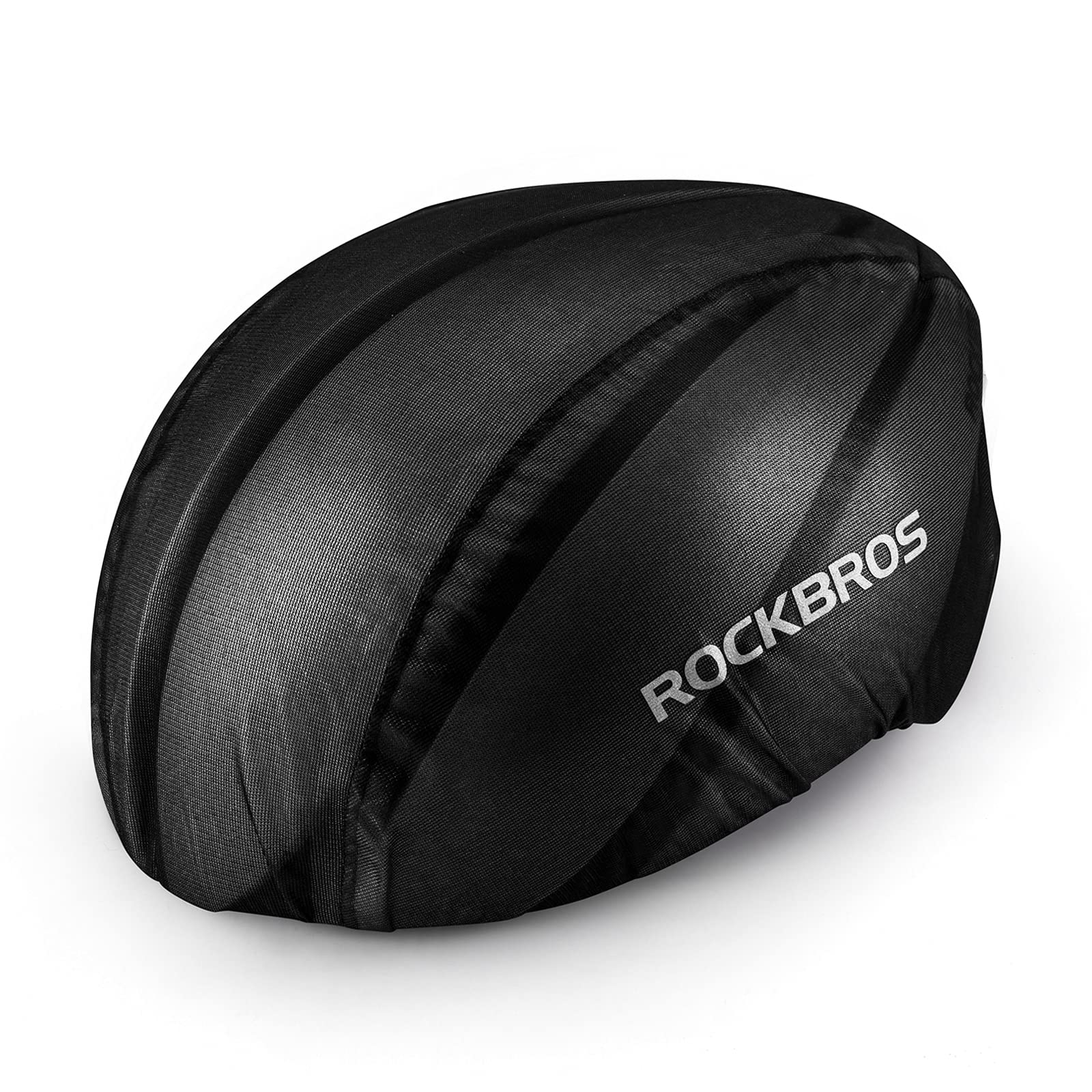 ROCKBROS Bike Helmet Cover with Reflective Logo Rainproof & Dustproof #Color_Black