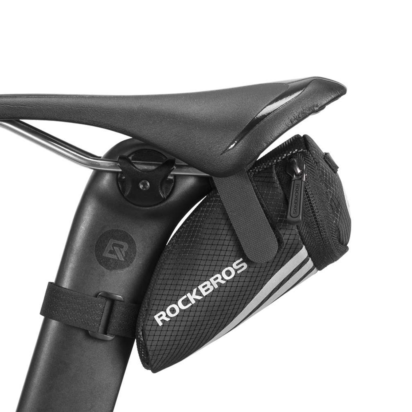 ROCKBROS Bike Mini Saddle Bag Quick Release Under Seat Pouch #Style_Velcro Version