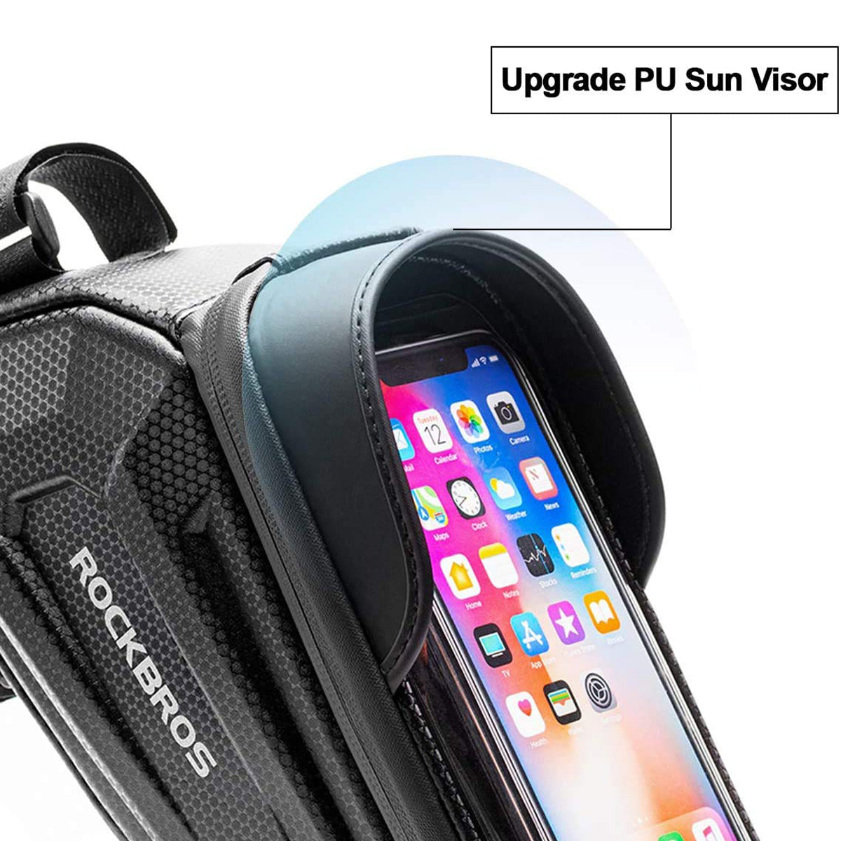 ROCKBROS Bike Top Tube Bag with Mobile Phone Holder Waterproof