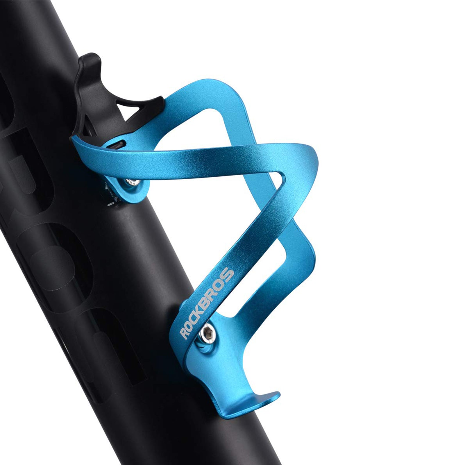 ROCKBROS Bike Water Bottle Cage Aluminum Alloy Bicycle Bottle Holder #Color_Blue