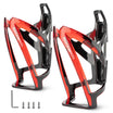 ROCKBROS Bottle Cage Bicycle Cup Holder 35g Lightweight 5 Colors(2 pcs included) #Color_Black Red