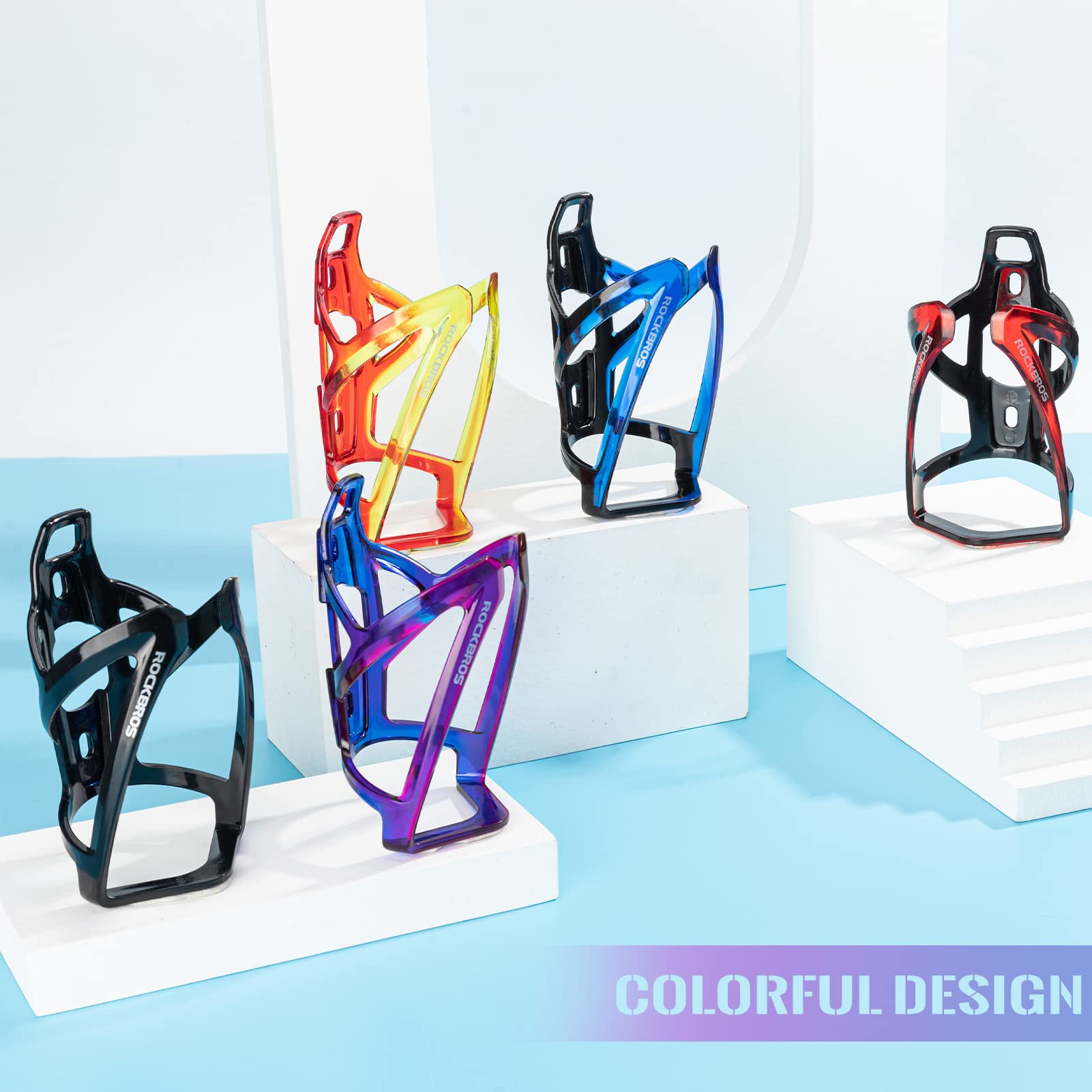 ROCKBROS Bottle Cage Bicycle Cup Holder 35g Lightweight 5 Colors(2 pcs included)