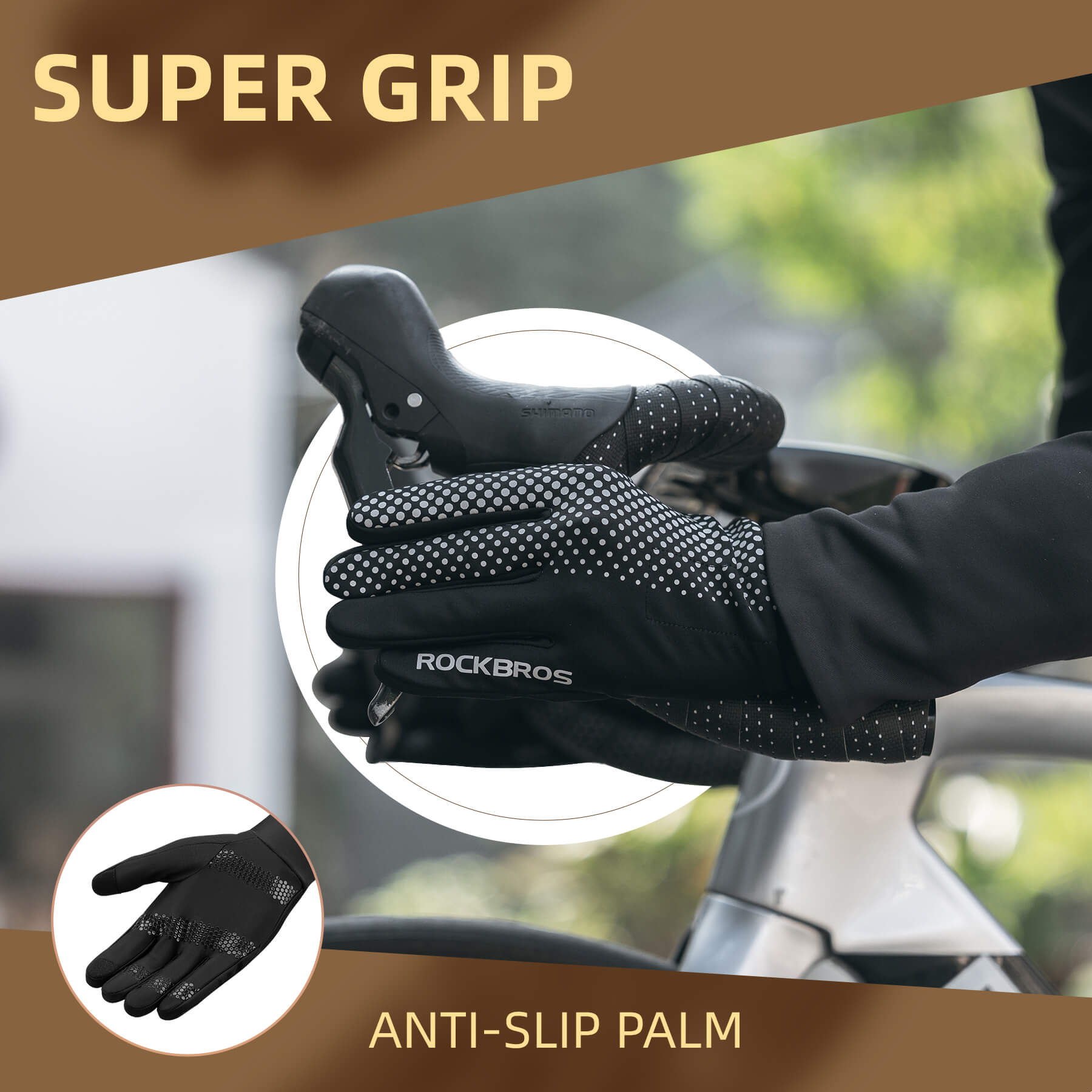 ROCKBROS Breathable Lightweight Anti Slip Cycling Gloves