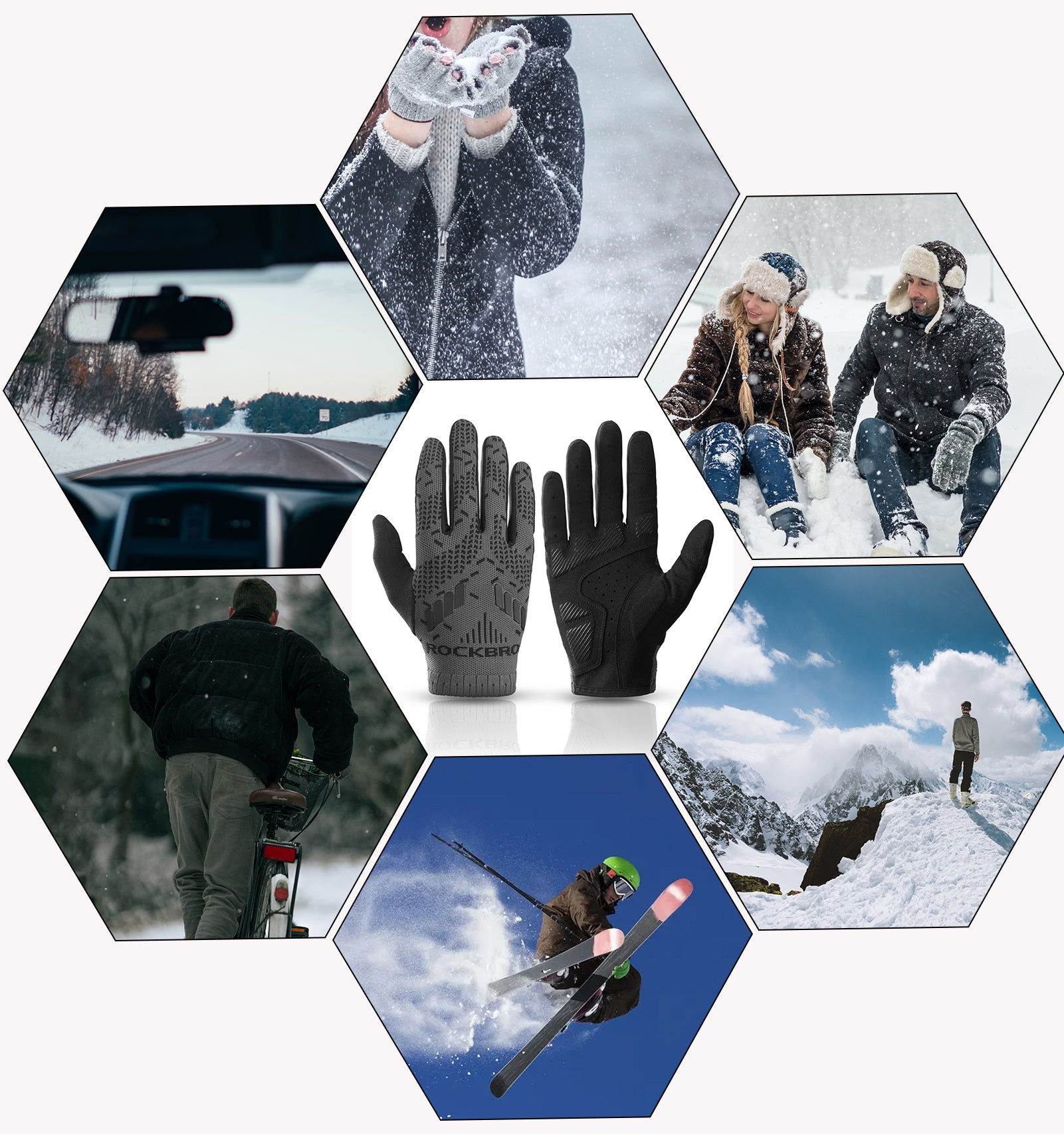 ROCKBROS Breathable Shock-absorption Anti-slip Bike Gloves 